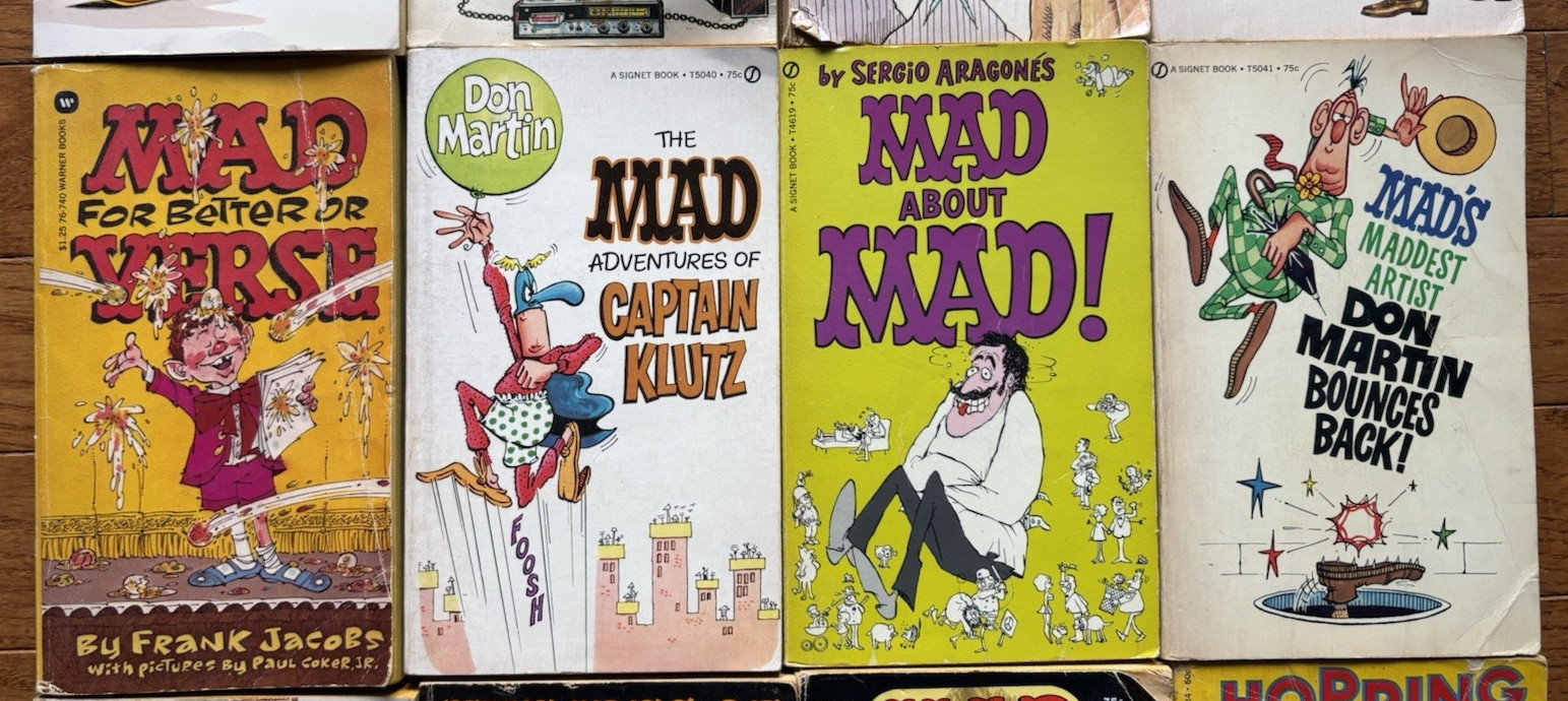 Mad Magazine Paperback Book Lot Of 16 Mad Titles 60’s 70’s Jaffee Martin Berg