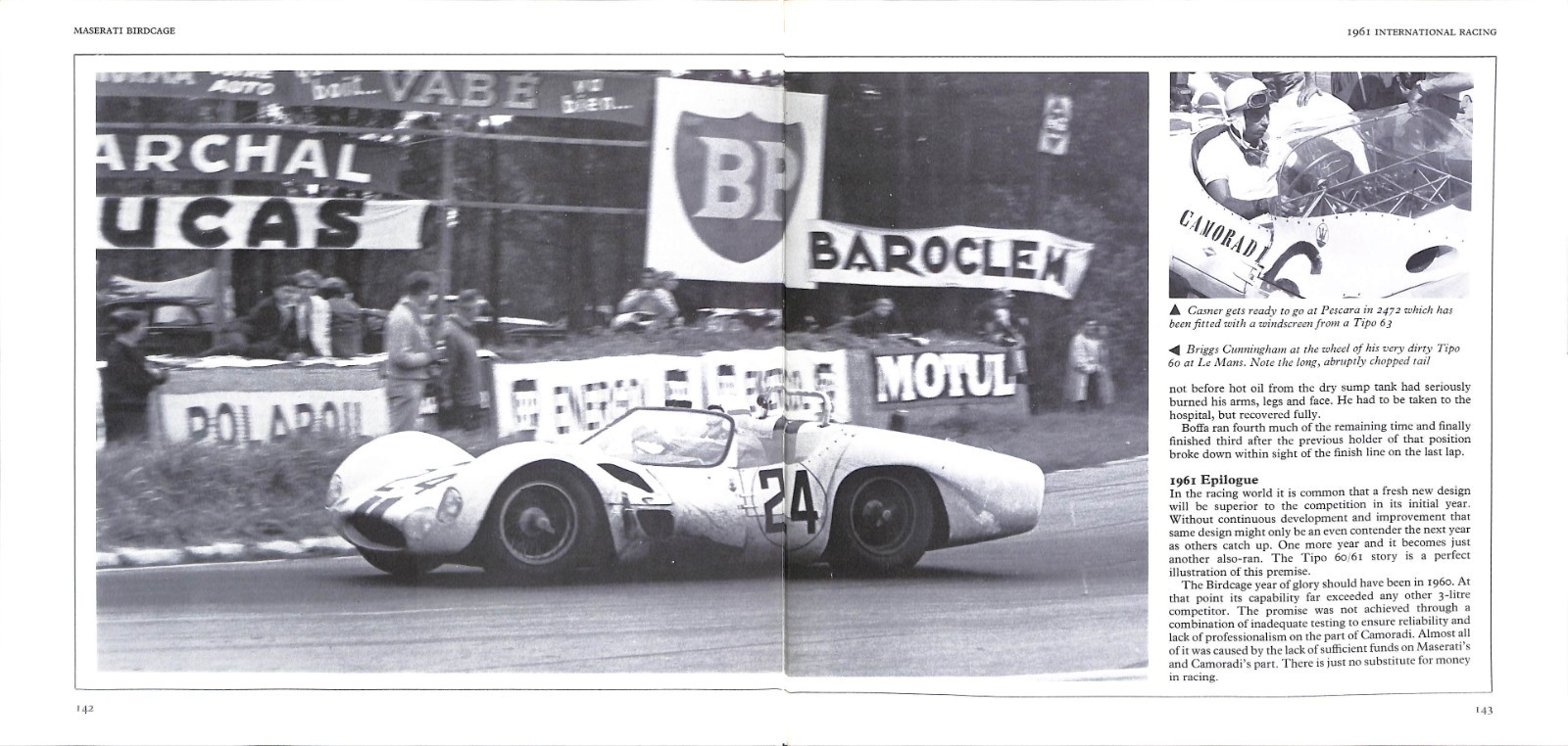 Joel E Finn Maserati Birdcage Tipo 60 & 61 Sports Racing Cars Osprey 1980