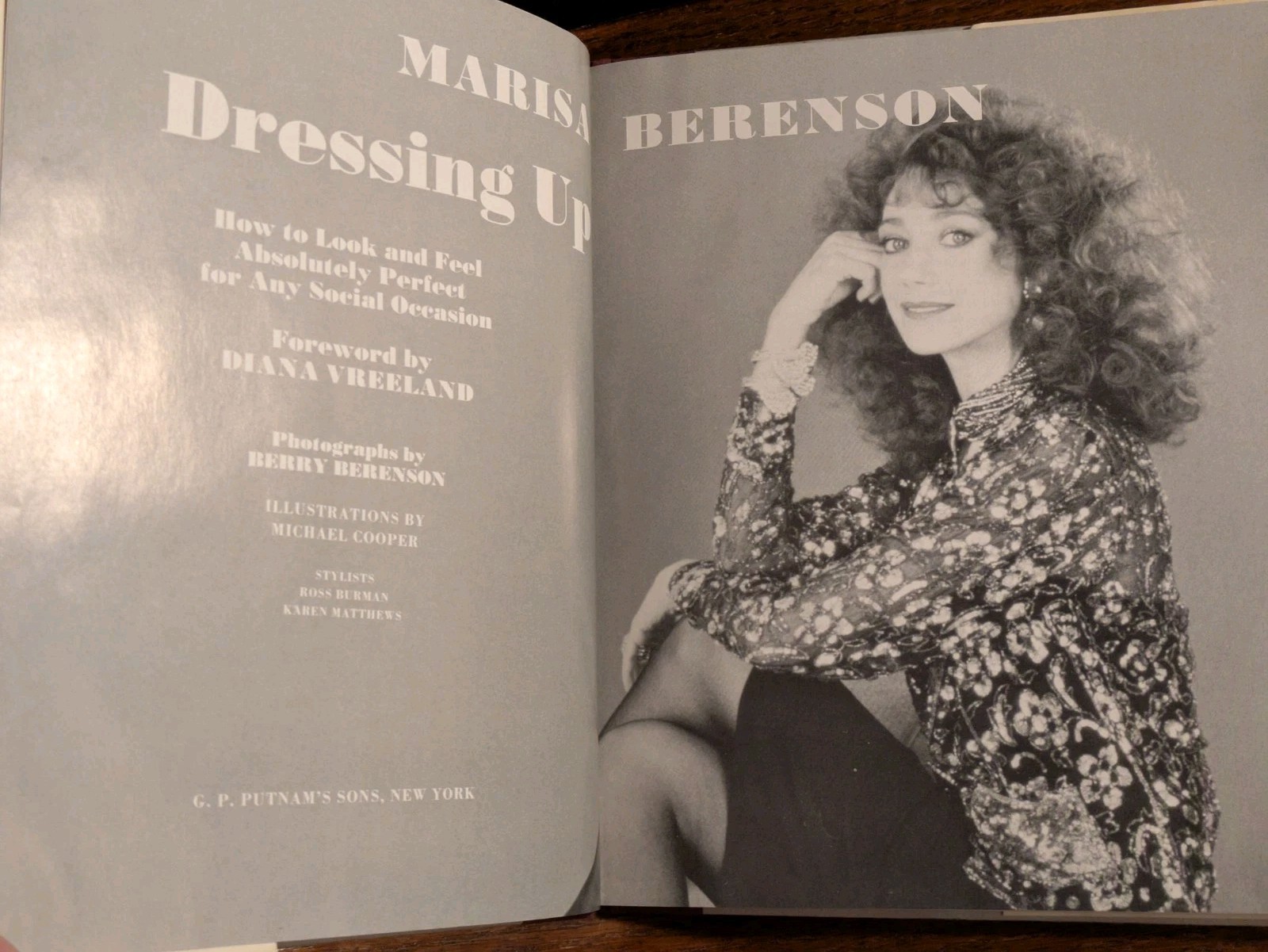 Dressing Up Marisa Berenson 1984 Hardcover Fashion Style Guide Socal Occasion