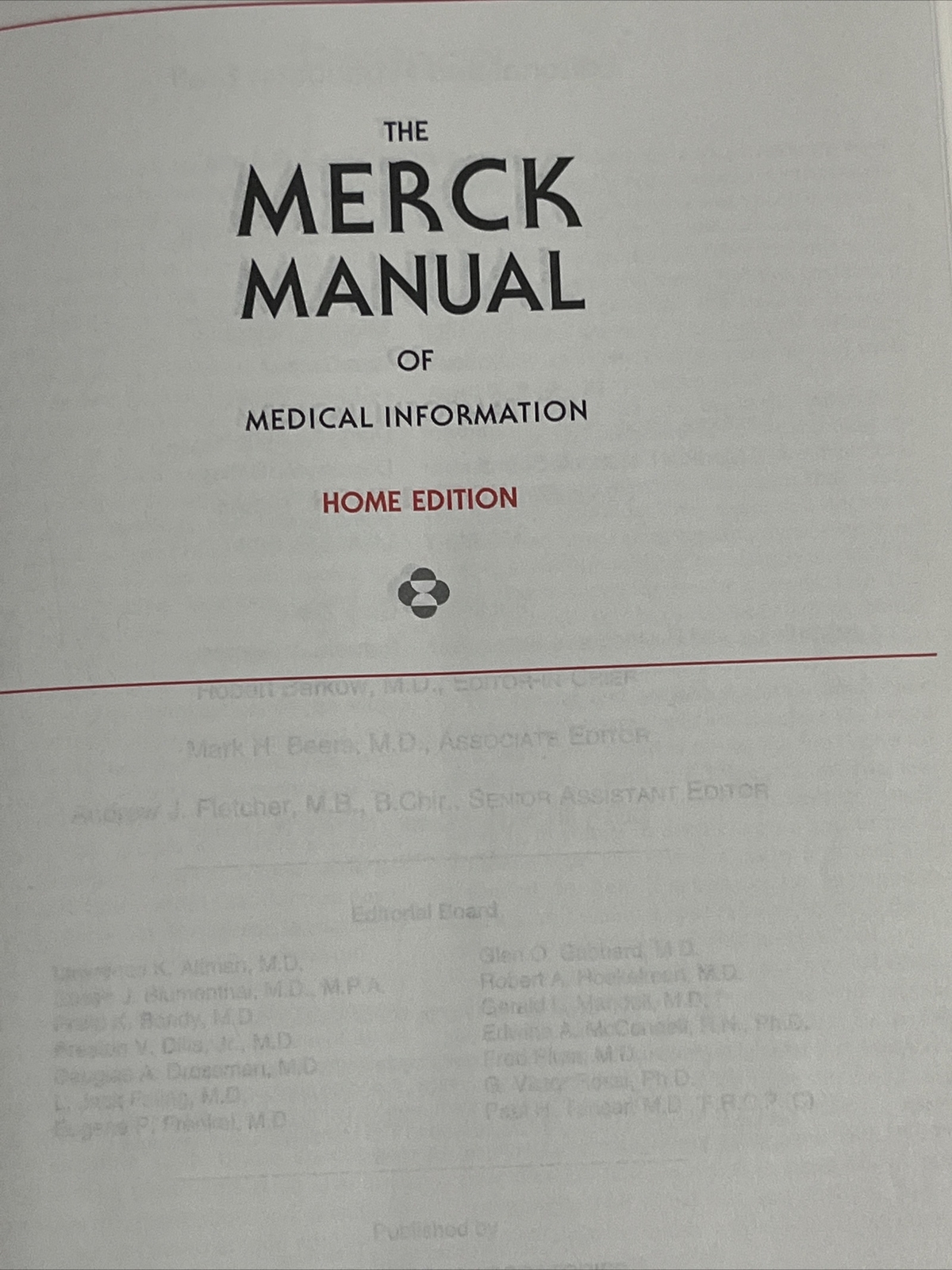 The Merck Manual of Medical Information by Mark H. Beers (1997, Trade Paperback)
