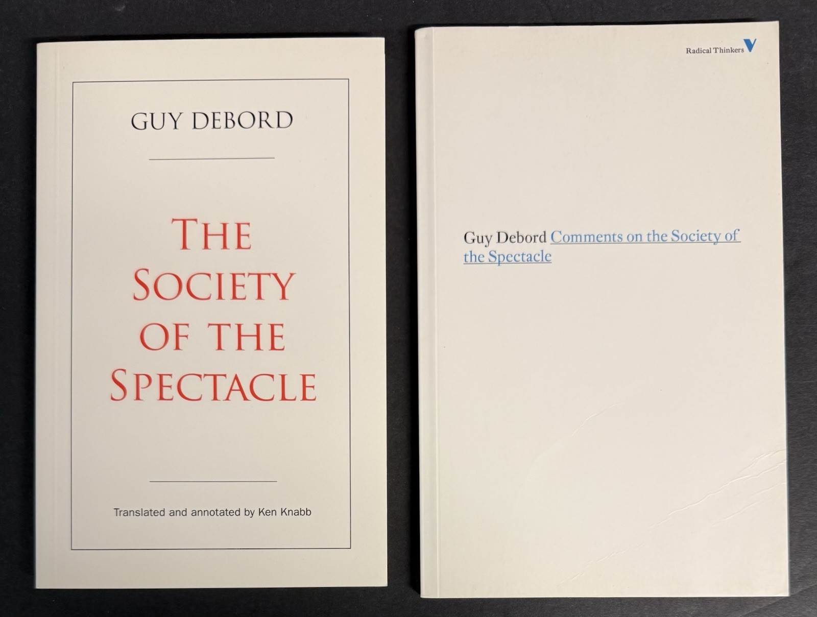 (SET 2) THE SOCIETY OF THE SPECTACLE & COMMENTS ON by Guy Debord (2014/11 SC) LN