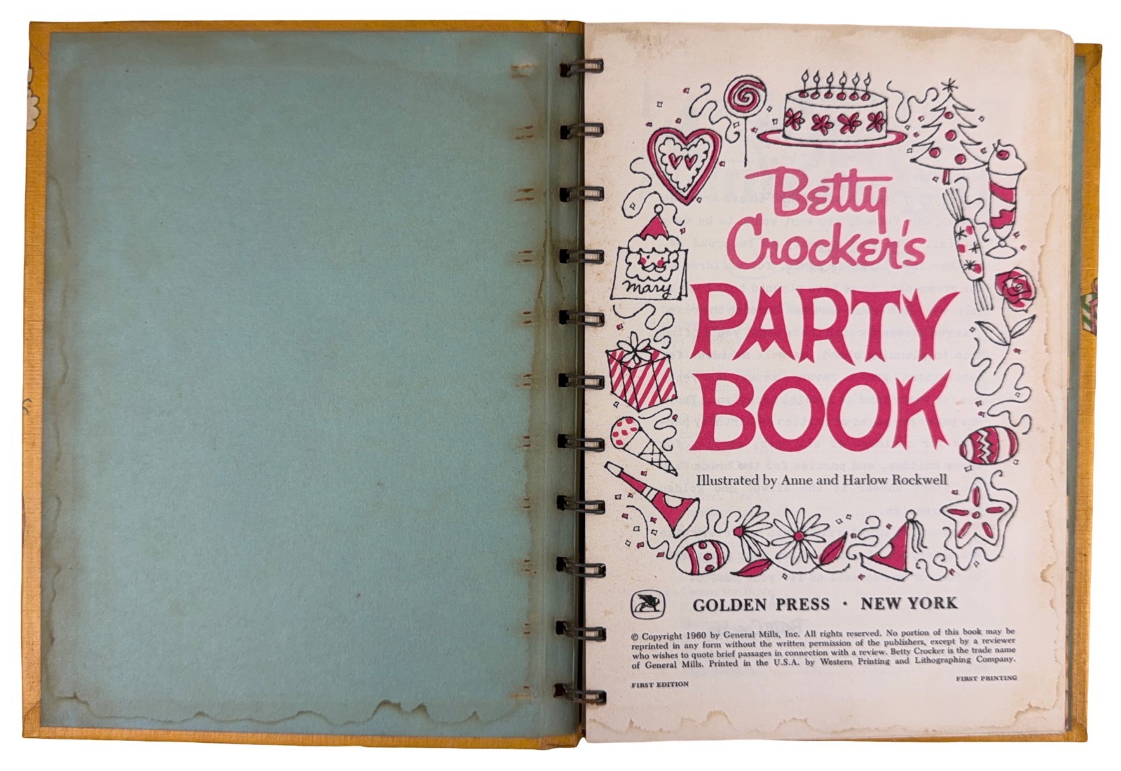 Lot of 2 Vintage Betty Crocker Cookbooks 1959 1960 First Edition 1st Printing