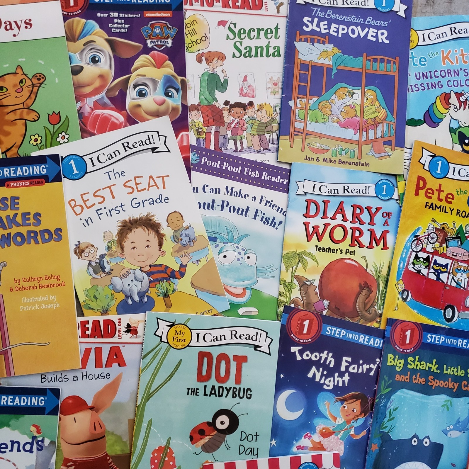 Random Lot of 12 Level 1, My First Reader, Step into Reading & I Can Read books