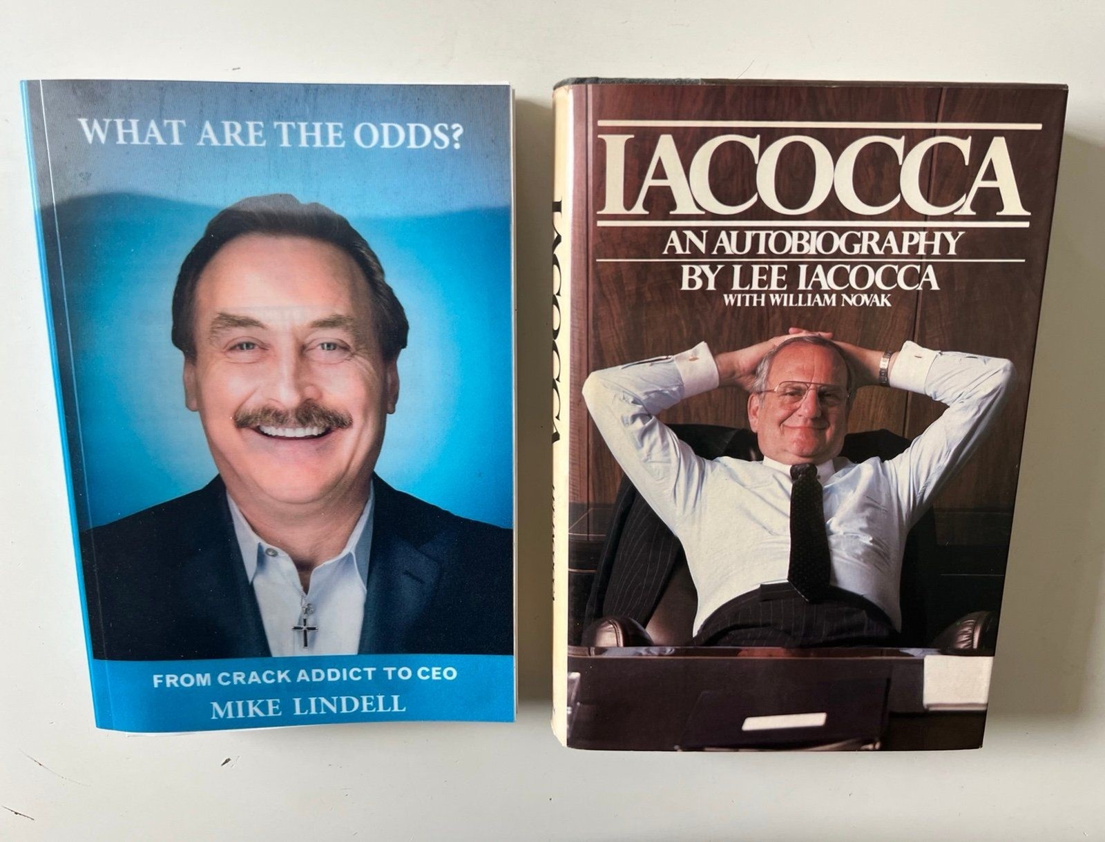 2 Book Bundle Lot: What Are The Odds & IACOCCA an Autobiography by Lee Iacocca