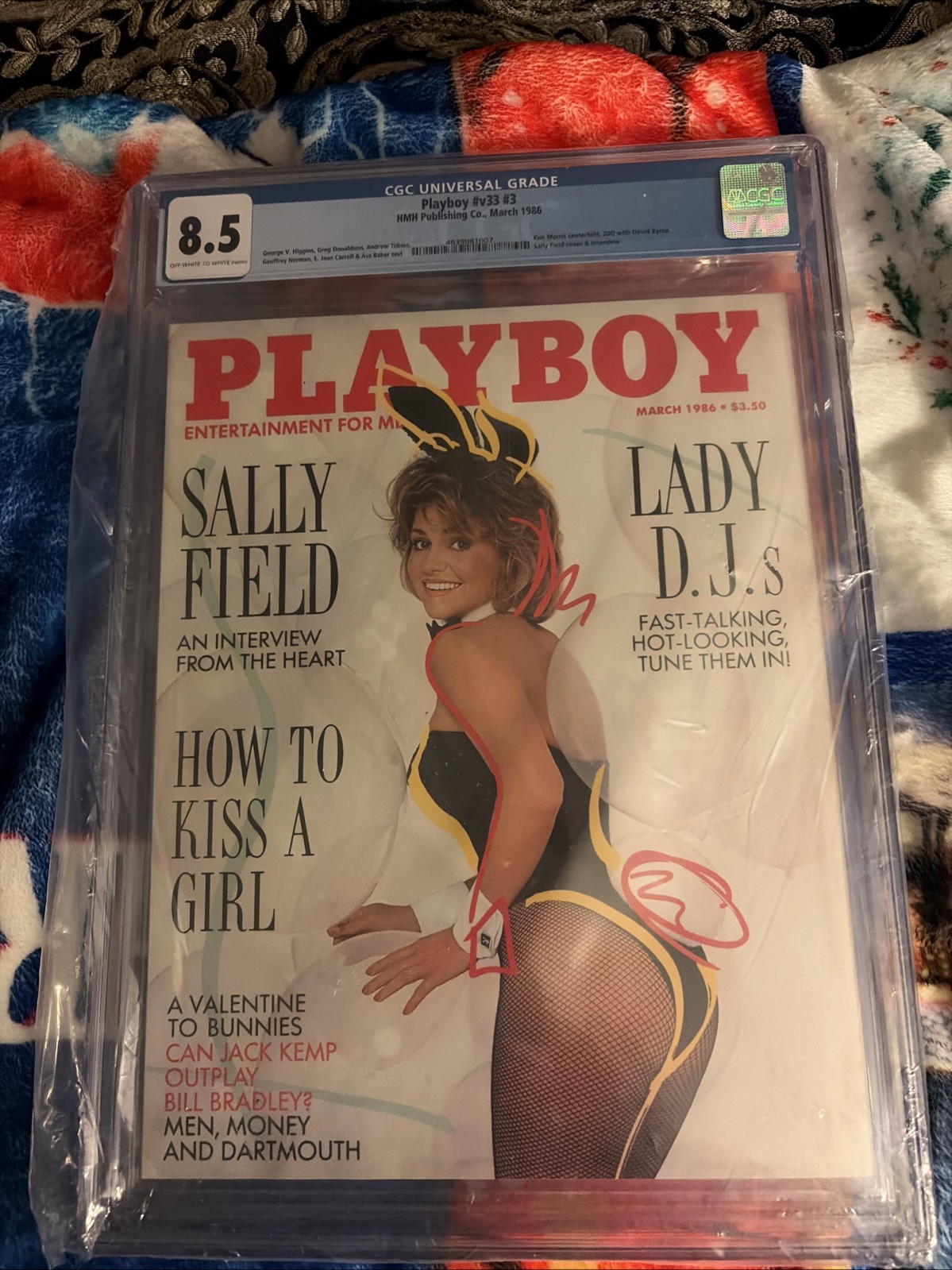 Playboy Magazine March 1986 Sally Field CGC 8.5