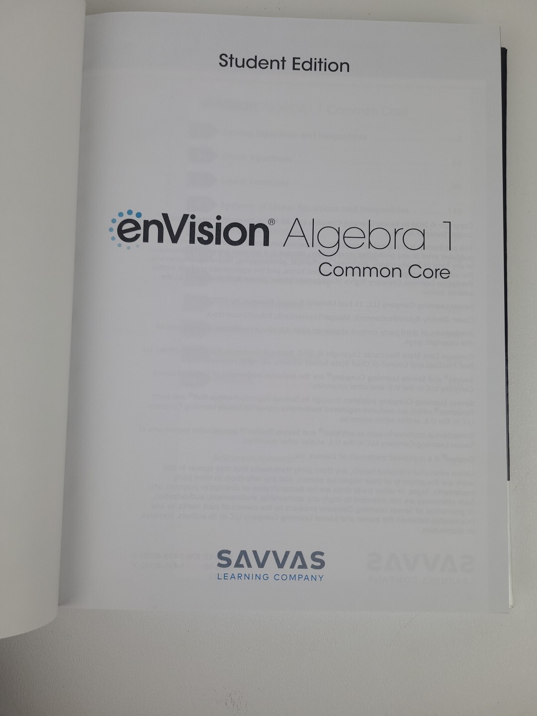 enVision Algebra 1 Student Edition Common Core Math Savvas – HANDYMAN