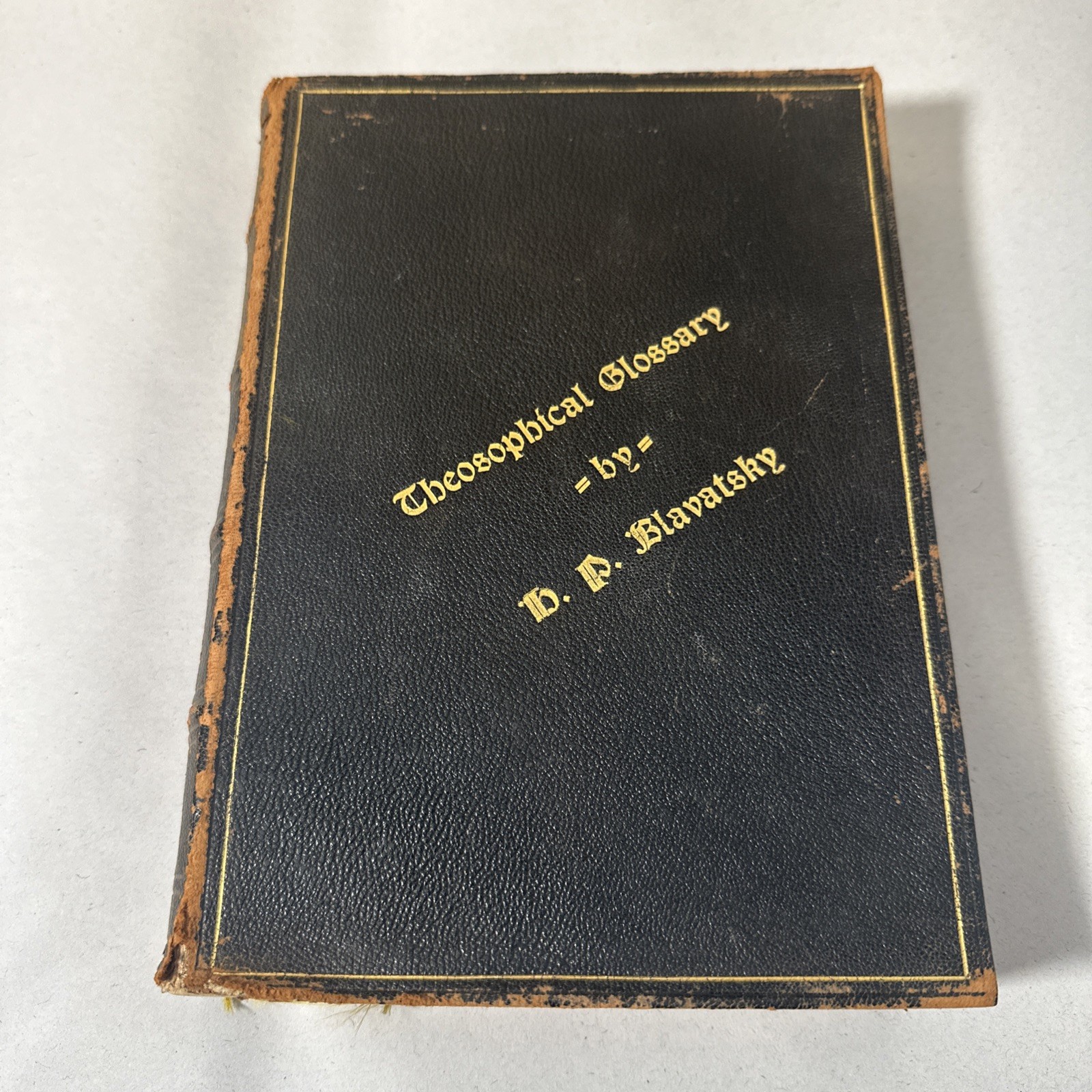The Theosophical Glossary by H.P. Blavatsky 1892 First Edition Book Provenance