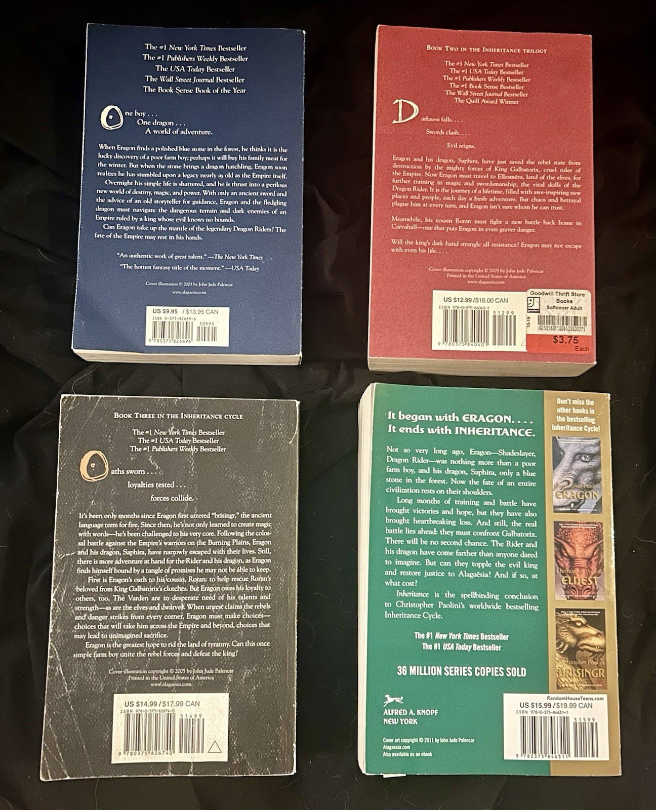 Christopher Paolini Inheritance Cycle, Complete Set, Paperback, Eragon