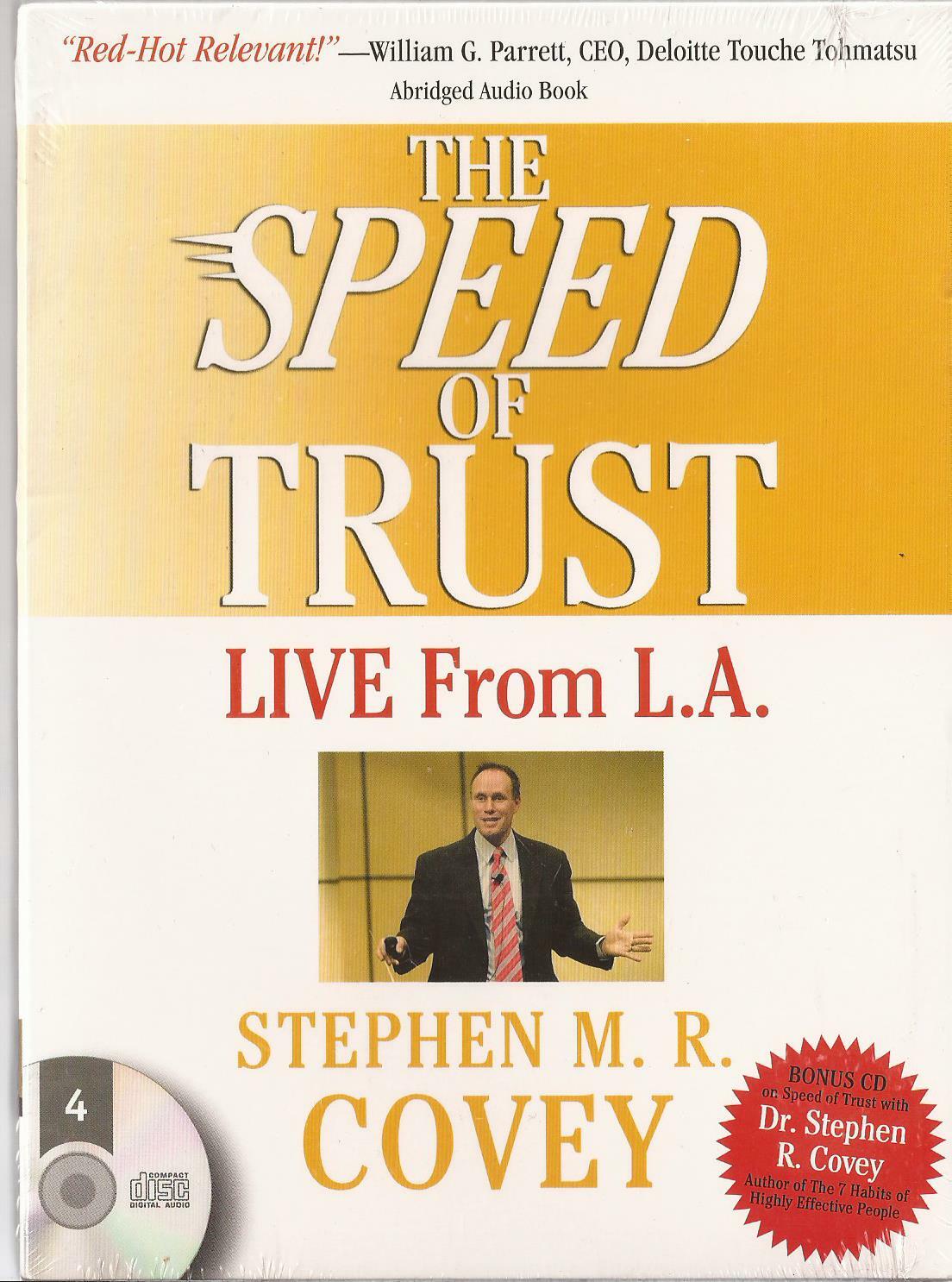 The Speed of Trust – Live From L.A. Stephen M. R. Covey (2012, CD, 4 Disc) New!