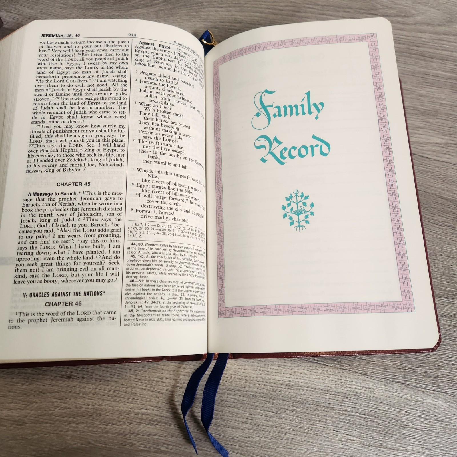 Vintage Saint Joseph New American Bible Red Leather Illustrated Gold Edges Catho