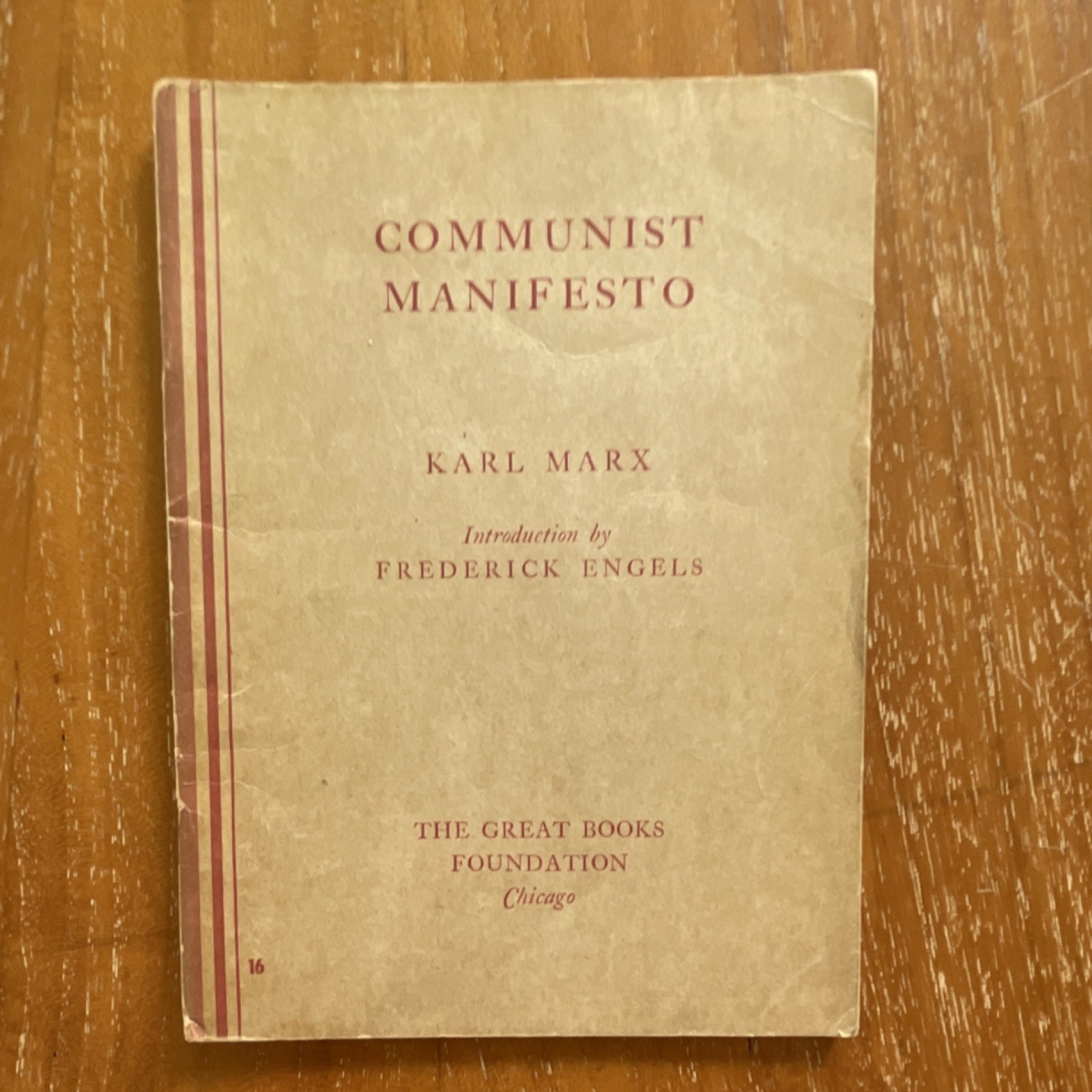 Great Books Foundation Karl Marx Communist Manifesto Facsimile Softcover 1947