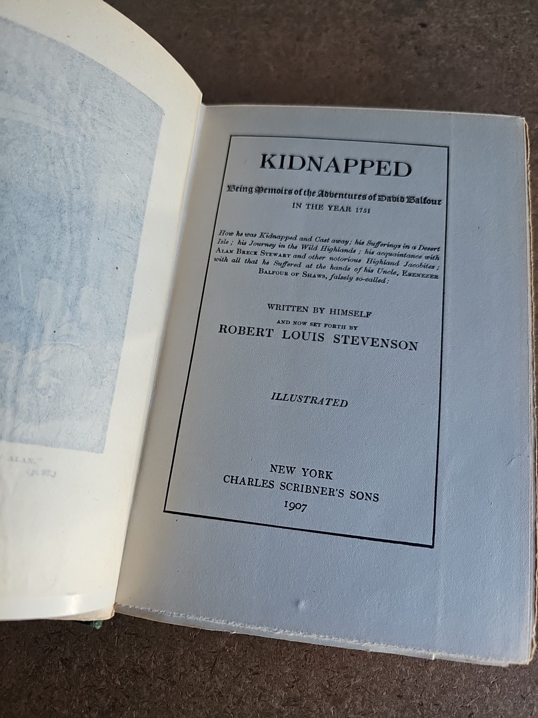 KIDNAPPED by Robert Louis Stevenson Charles Scribner’s Sons 1907 Rare Vintage