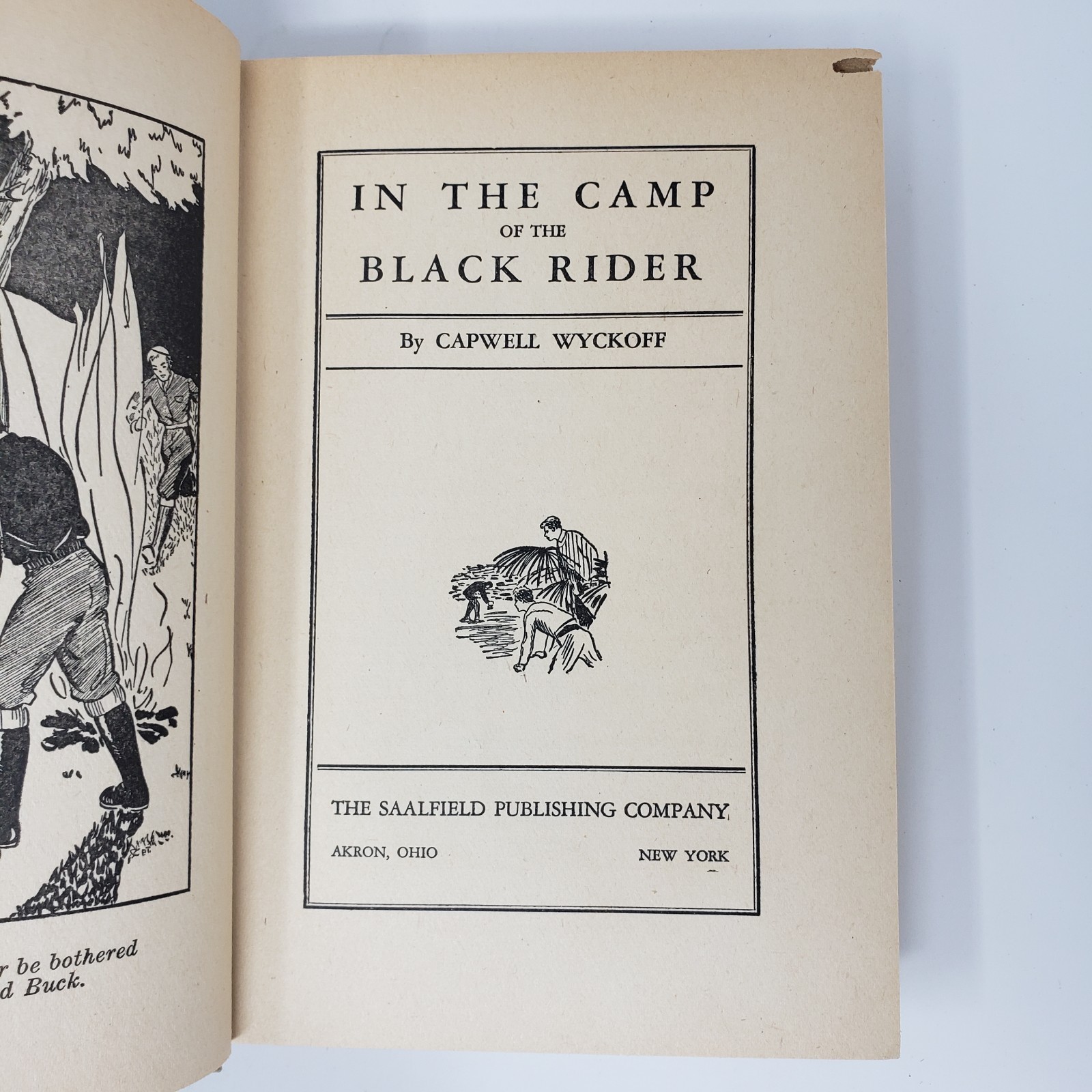 In the Camp of the Black Rider by Capwell Wyckoff (1st Edition, 1931, Saalfield)