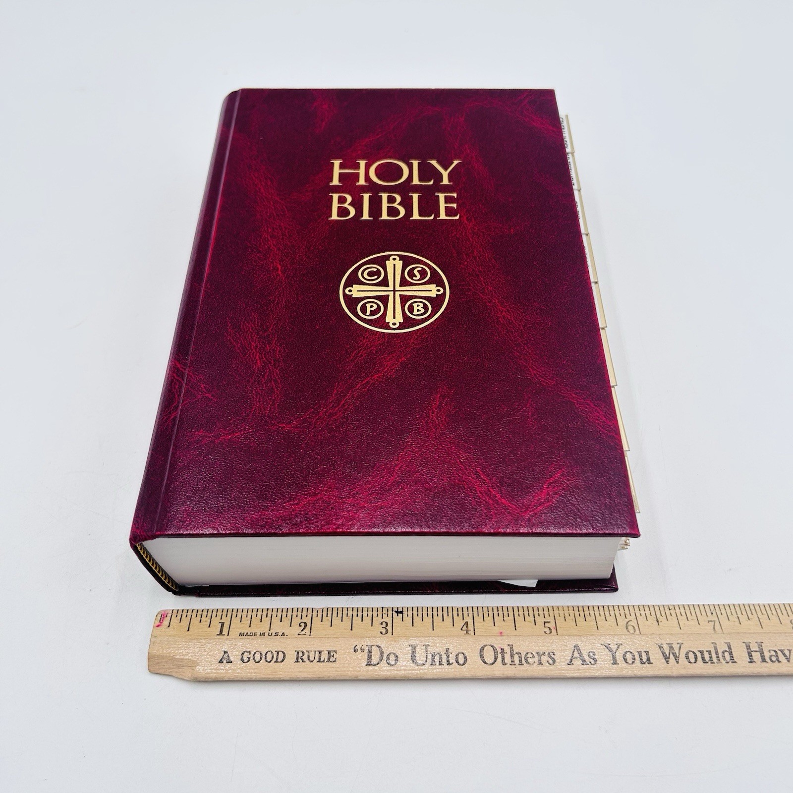 new Holy Bible : New American Bible, Burgundy, Hardcover Index Tab St Benedict