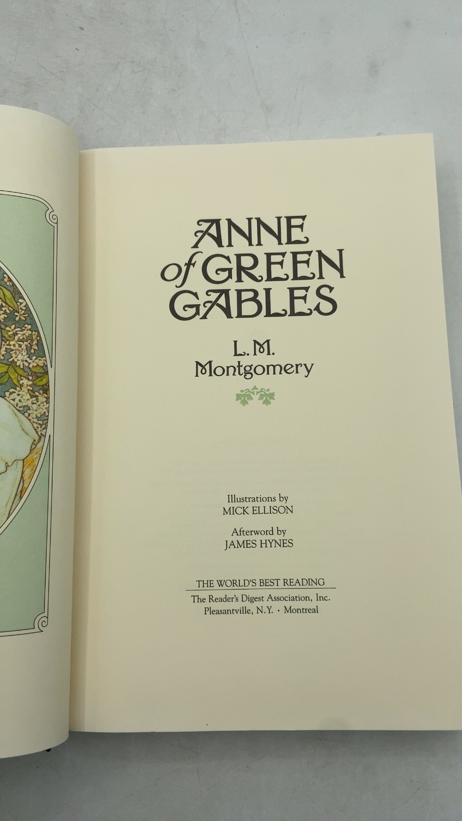 Anne of Green Gables L. M. Montgomery Hardcover 1992