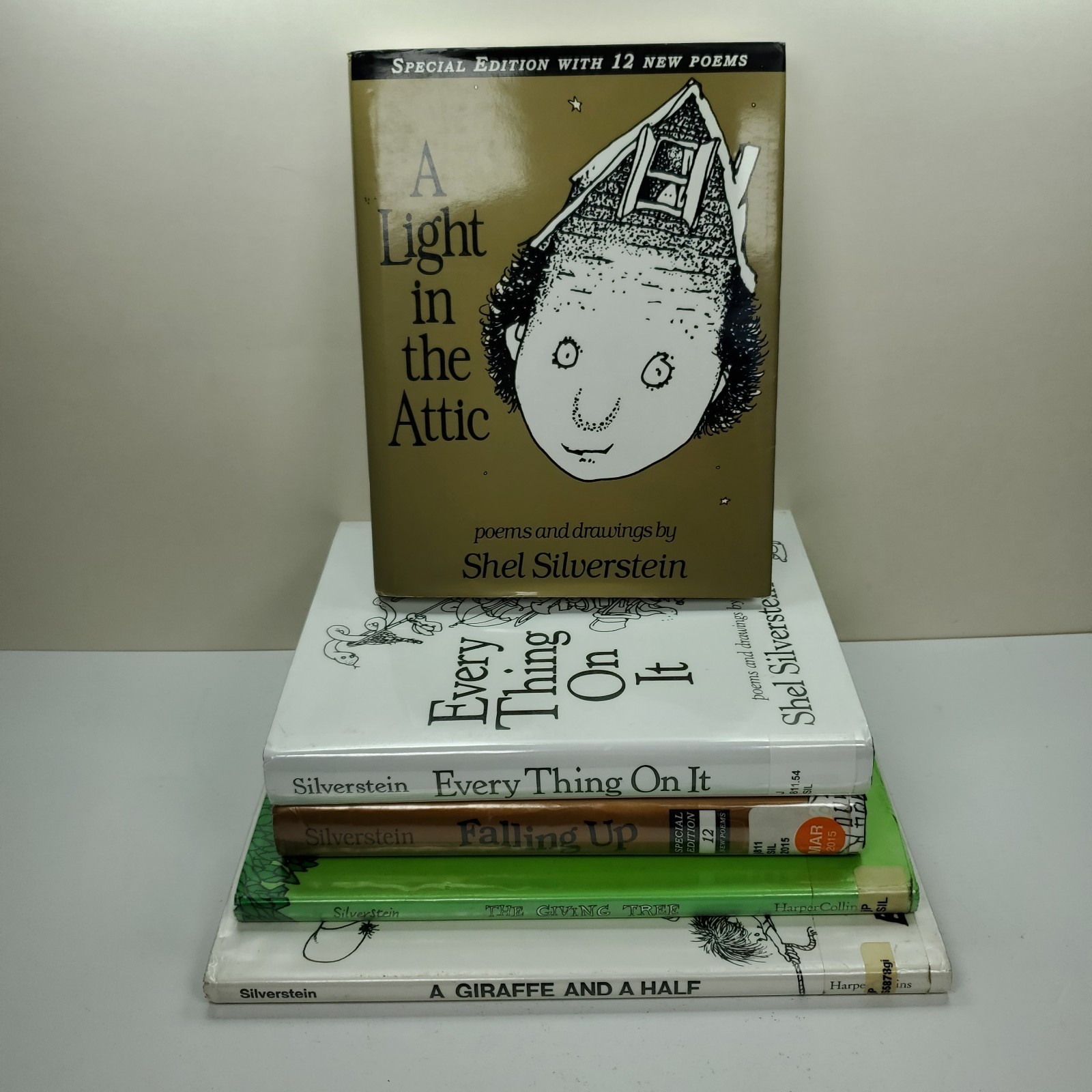 Shel Silverstein Hardcover Lot of 5 Every Thing On It, A Light in the Attic ++