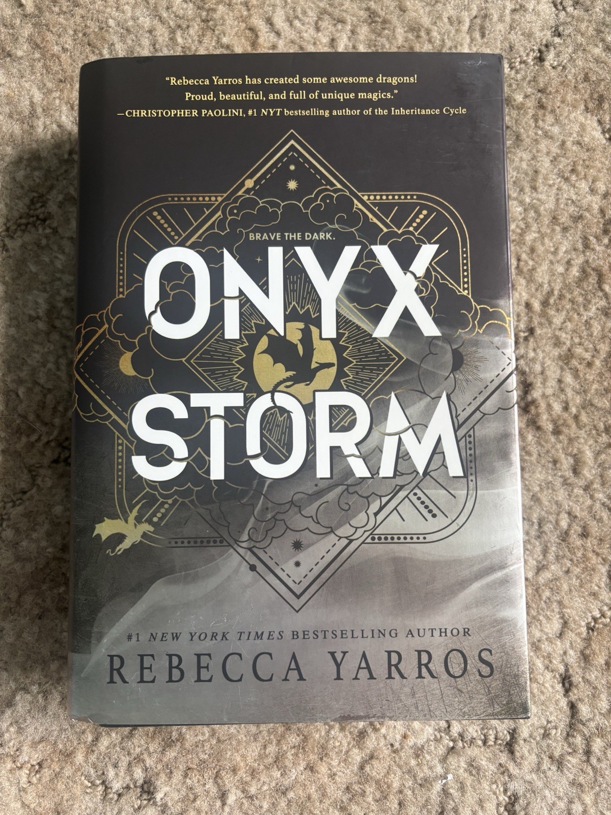 Onyx Storm Rebecca Yarros Deluxe Limited Edition Hardcover Sprayed Stenciled