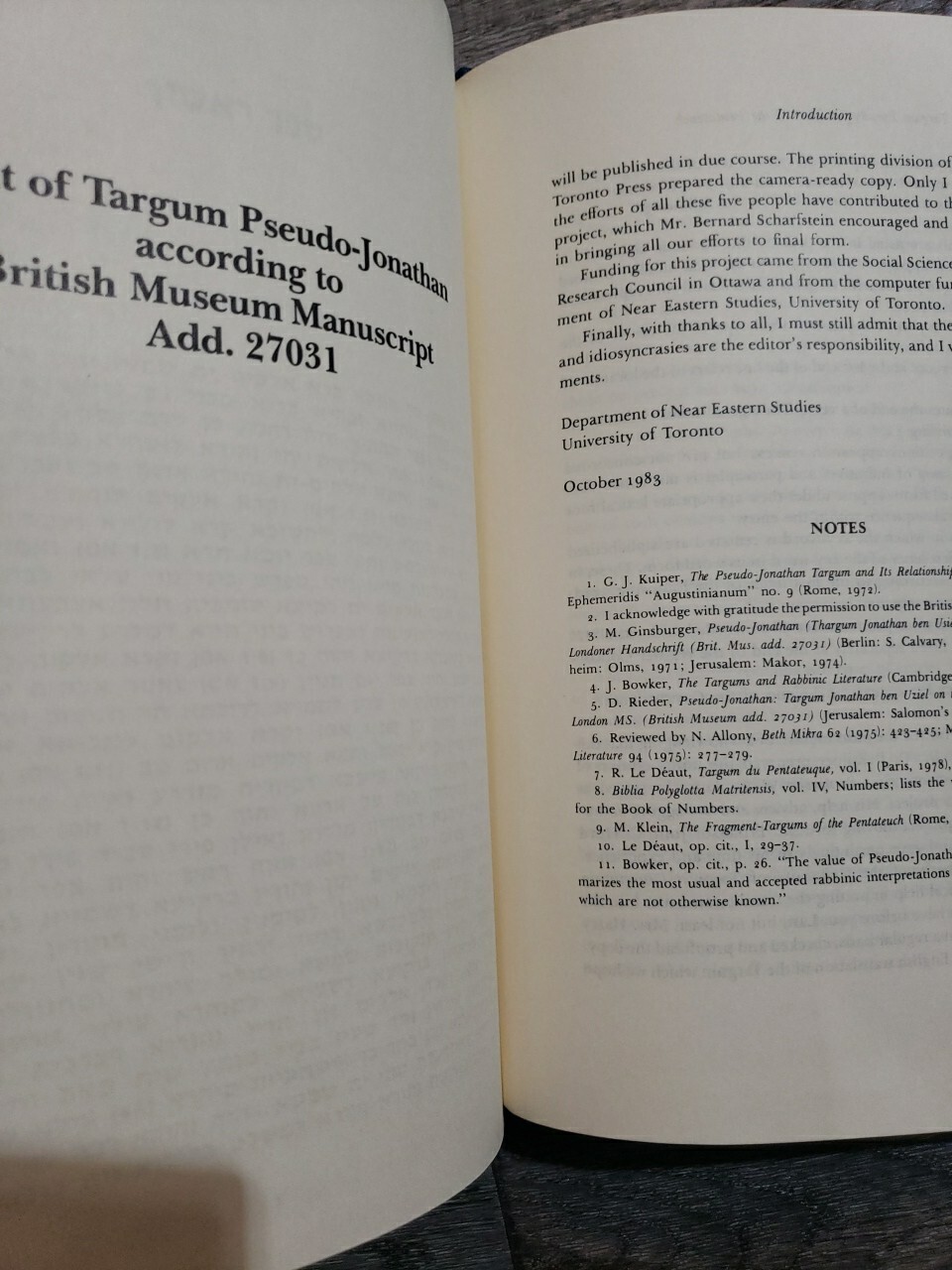 Targum Pseudo-Jonathan of the Pentateuch: Text and Concordance