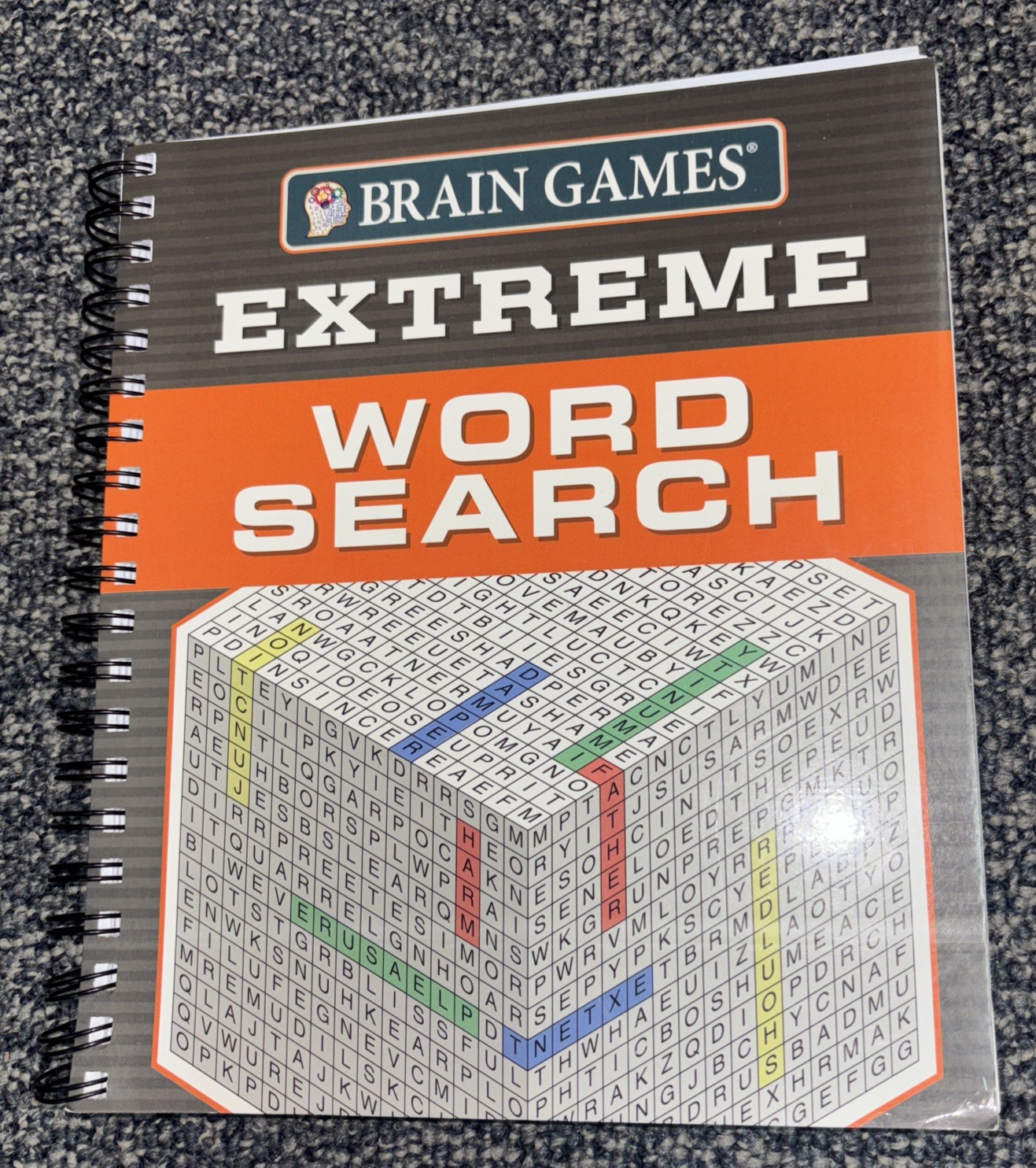 Brain Games – Extreme Word Search (256 Pages) (Spiral Bound, Comb or Coil)