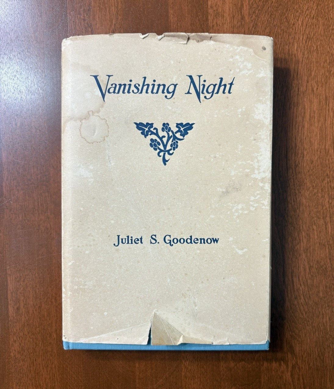 FIRST EDITION “Vanishing Night,” Juliet Goodenow, VG in jacket