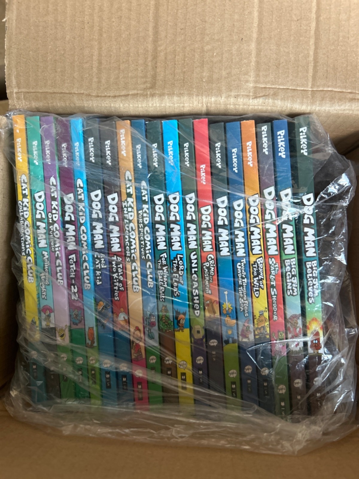 Dog Man Books Series Set 1-19 Dav Pilkey paperback New
