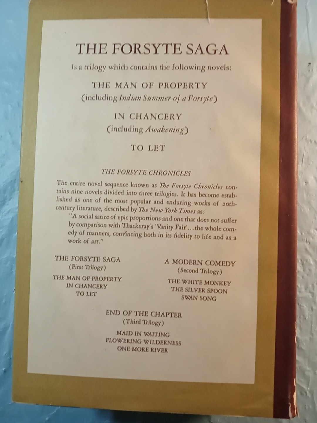 The Forsyte Saga by John Galsworthy Hardback BCE Charles Scribner’s Sons 1961