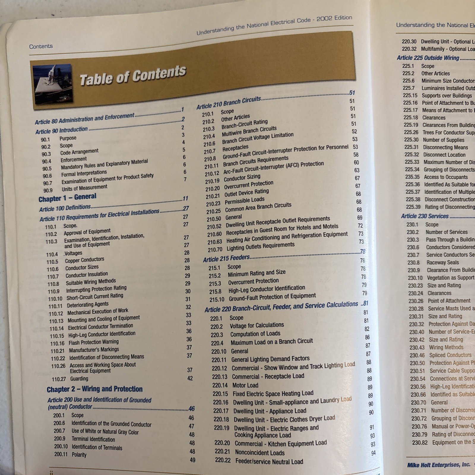 Mike Holt Illustrated Guide to Understanding the NEC(2002) Vol.1 Electrical Code