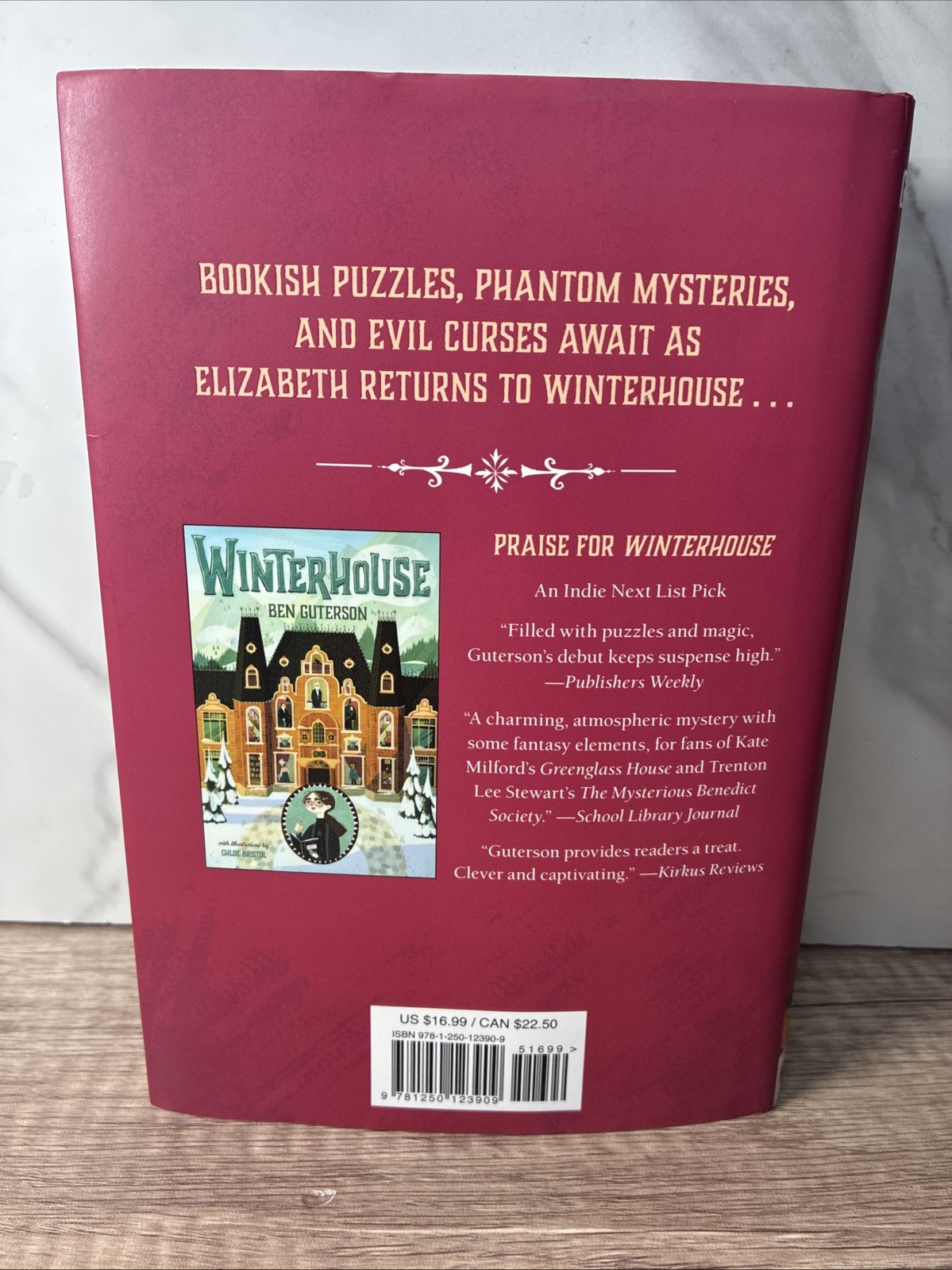 Secrets of Winterhouse by Ben Guterson (2018, Hardcover)