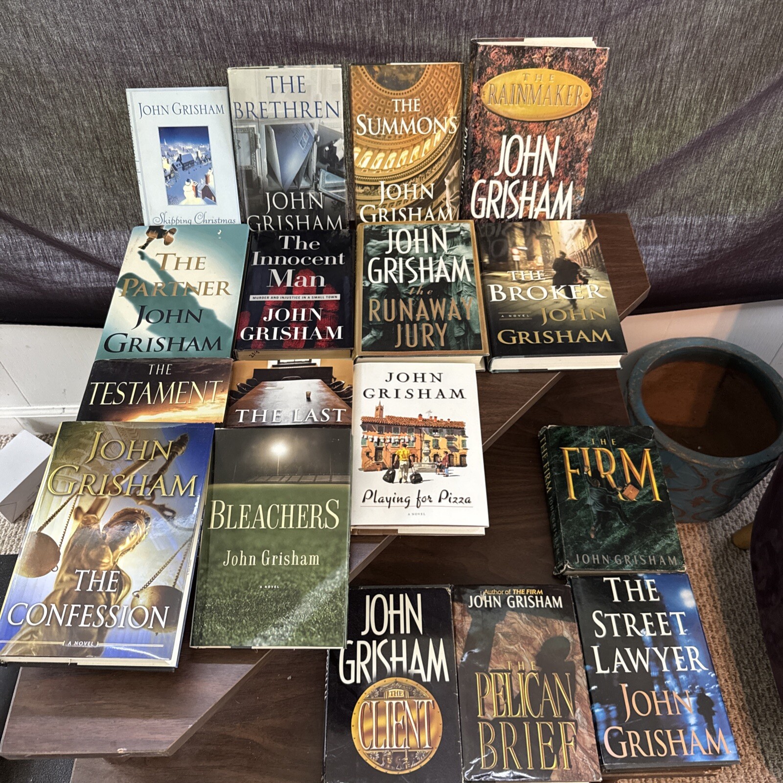 Lot of 17 John Grisham Hardcover Novels w/ Dust Jackets