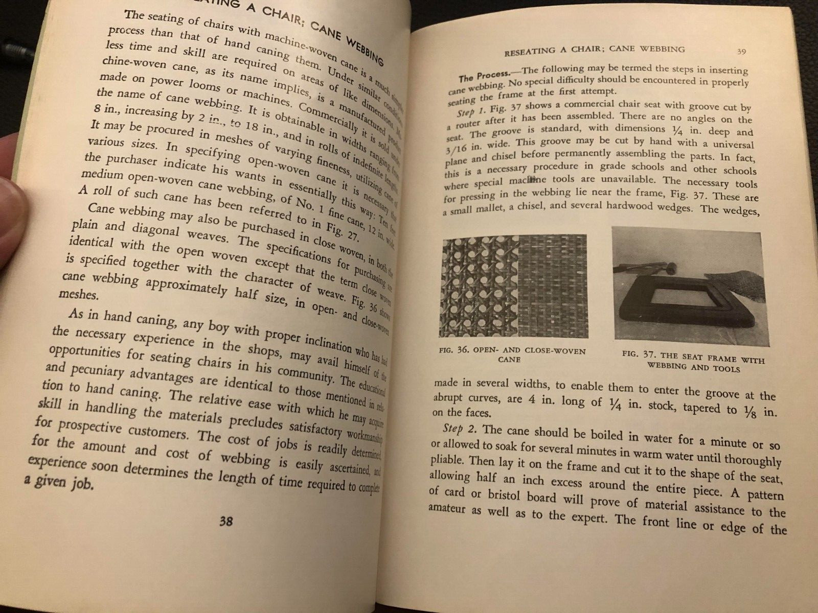 Vintage Book Seat Weaving by L. Day Perry 3rd Edition 1940 94 pages 5 x 7.5″