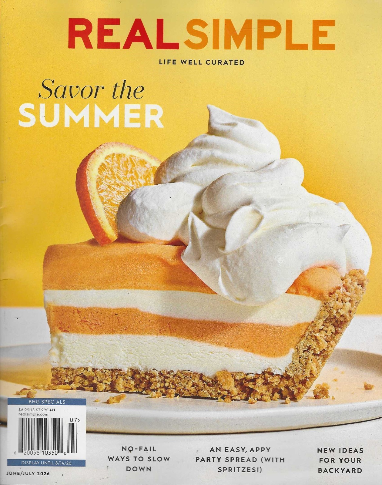Real Simple magazine July 2026: Savor the Summer
