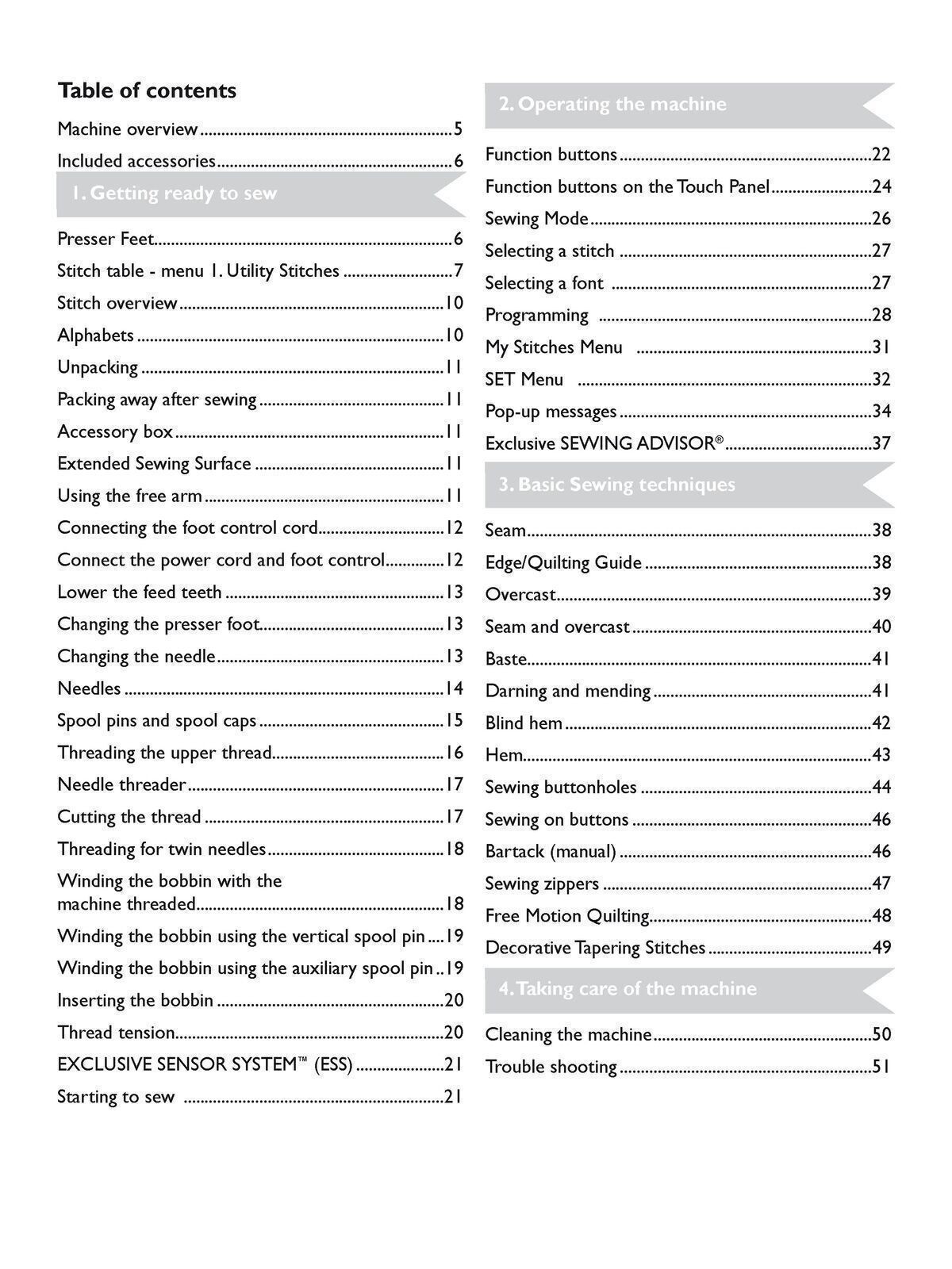 HUSQVARNA Viking Sapphire 930 User Instruction Manual – TOUGH LOOP BINDING
