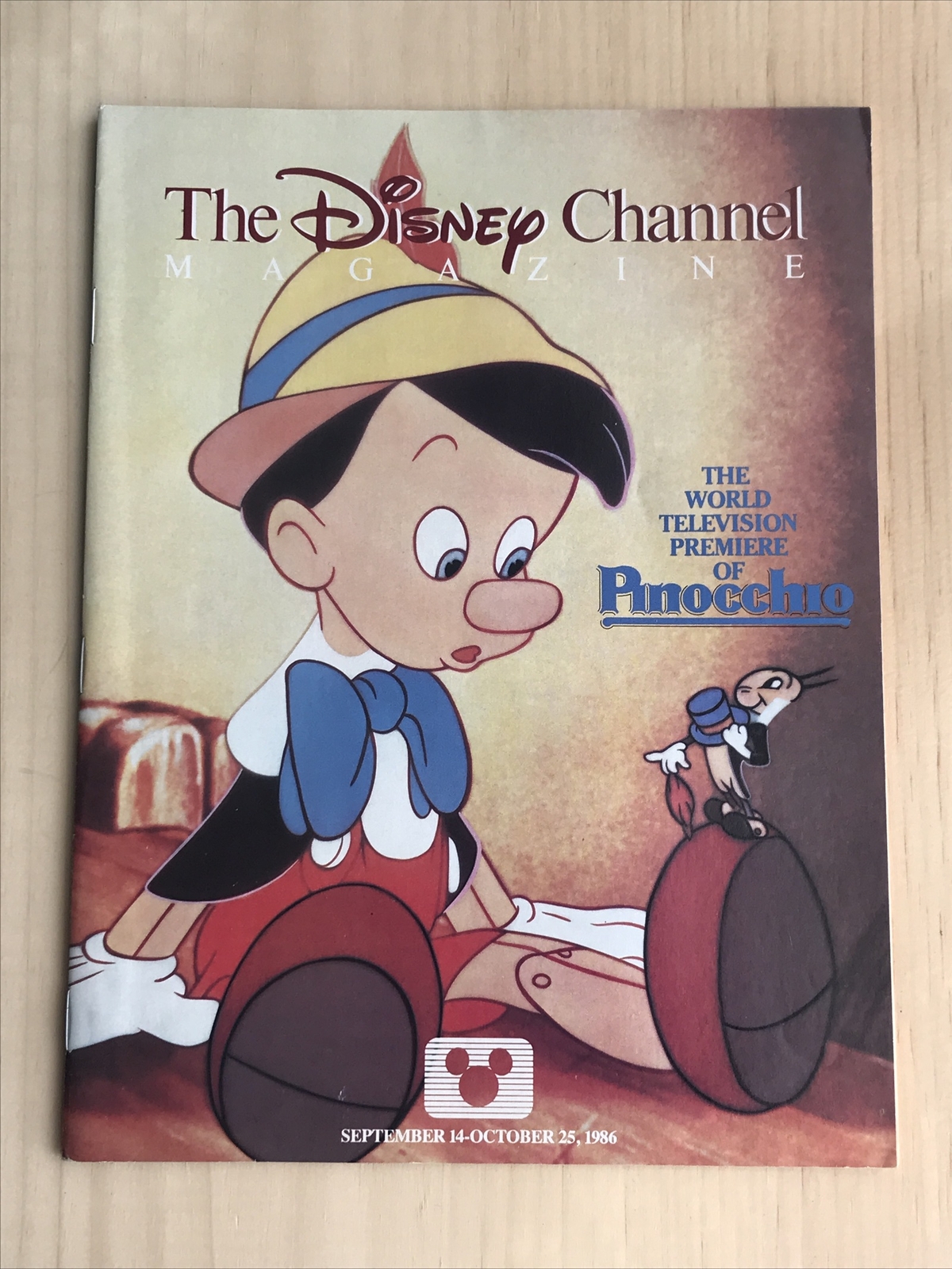 The Disney Channel Magazine September/October 1986 Pinocchio