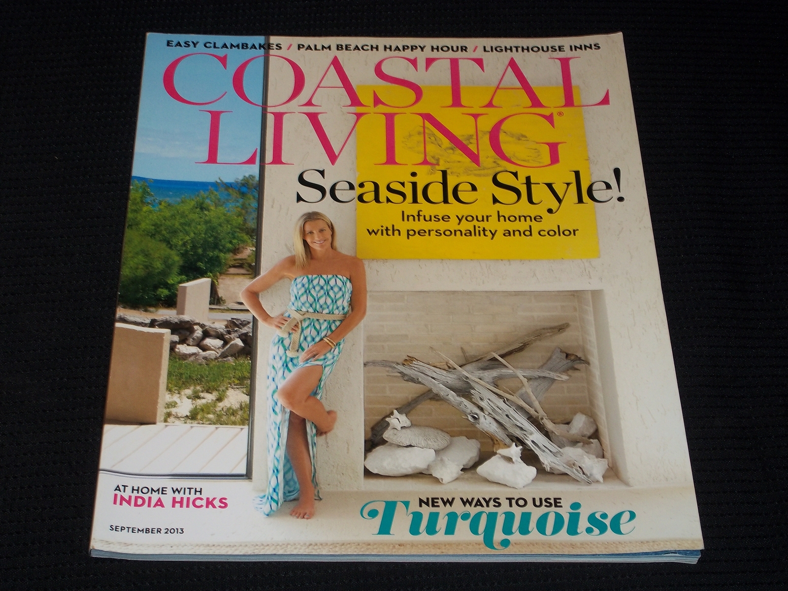 2013 SEPTEMBER COASTAL LIVING MAGAZINE – INDIA HICKS FRONT COVER – E 2715