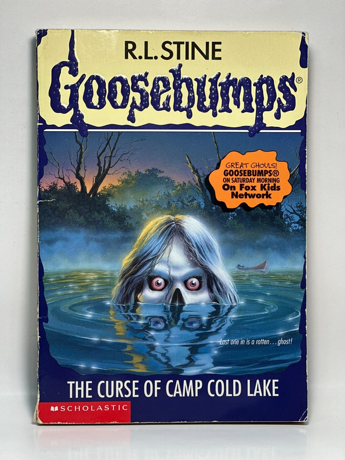 1st Print #56 The Curse of Camp Cold Lake Goosebumps RL Stine Book – ACCEPTABLE