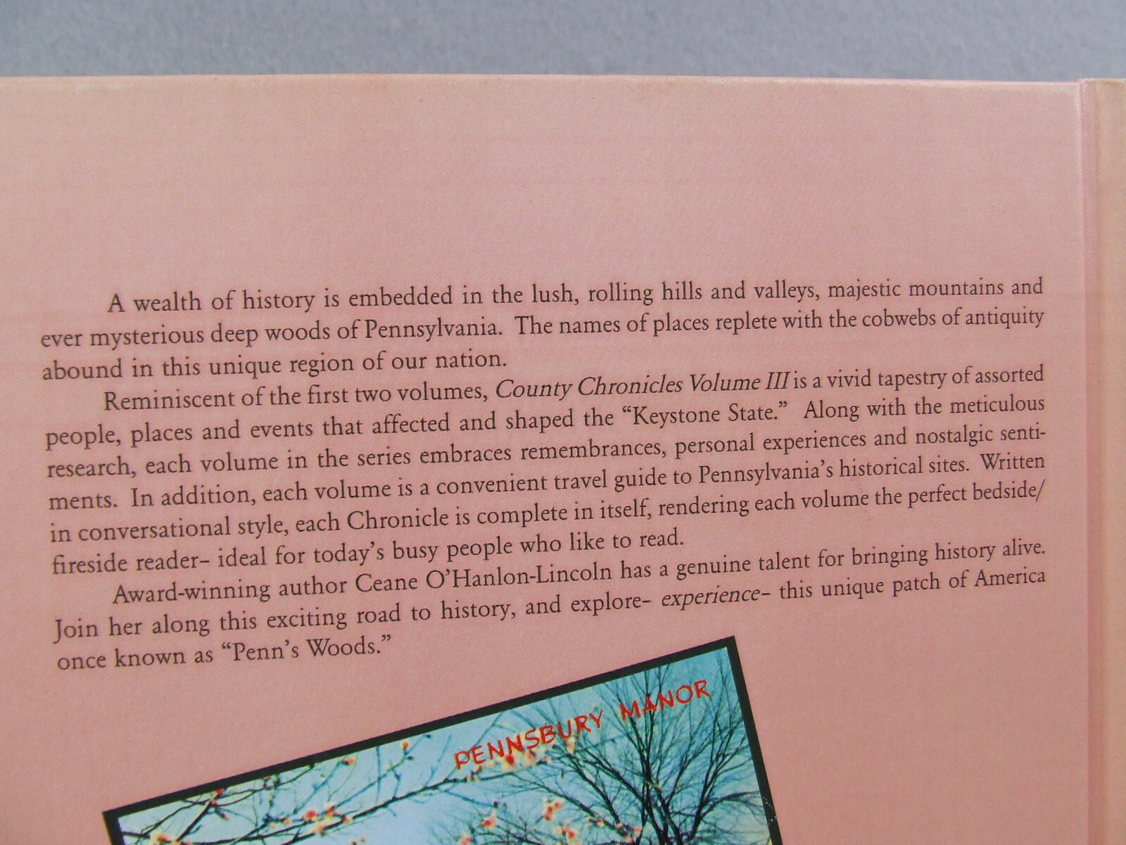 County Chronicles Pennsylvania Histories Volumes 1-4 by Ceane O’Hanlon-Lincoln