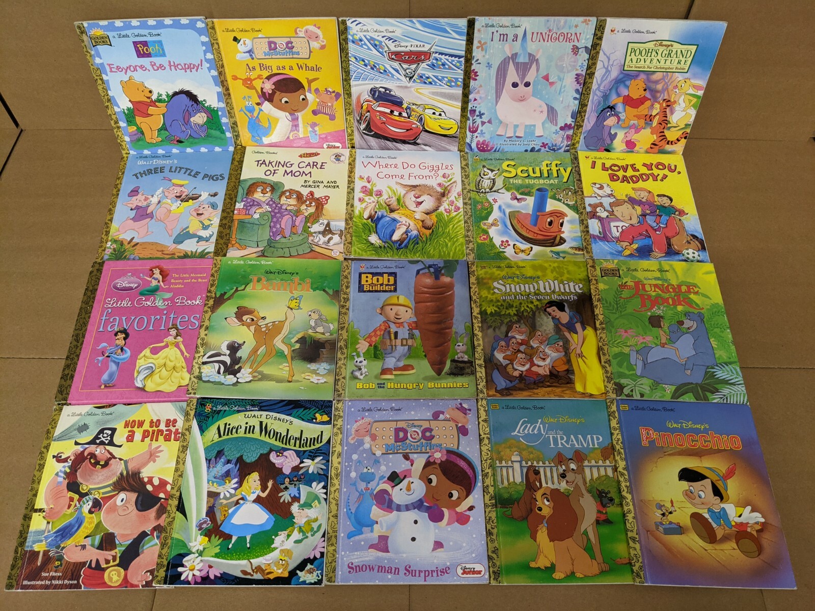 Lot of 10 A Little Golden Vintage Walt Disney Classic Kids Books MIX UNSORTED