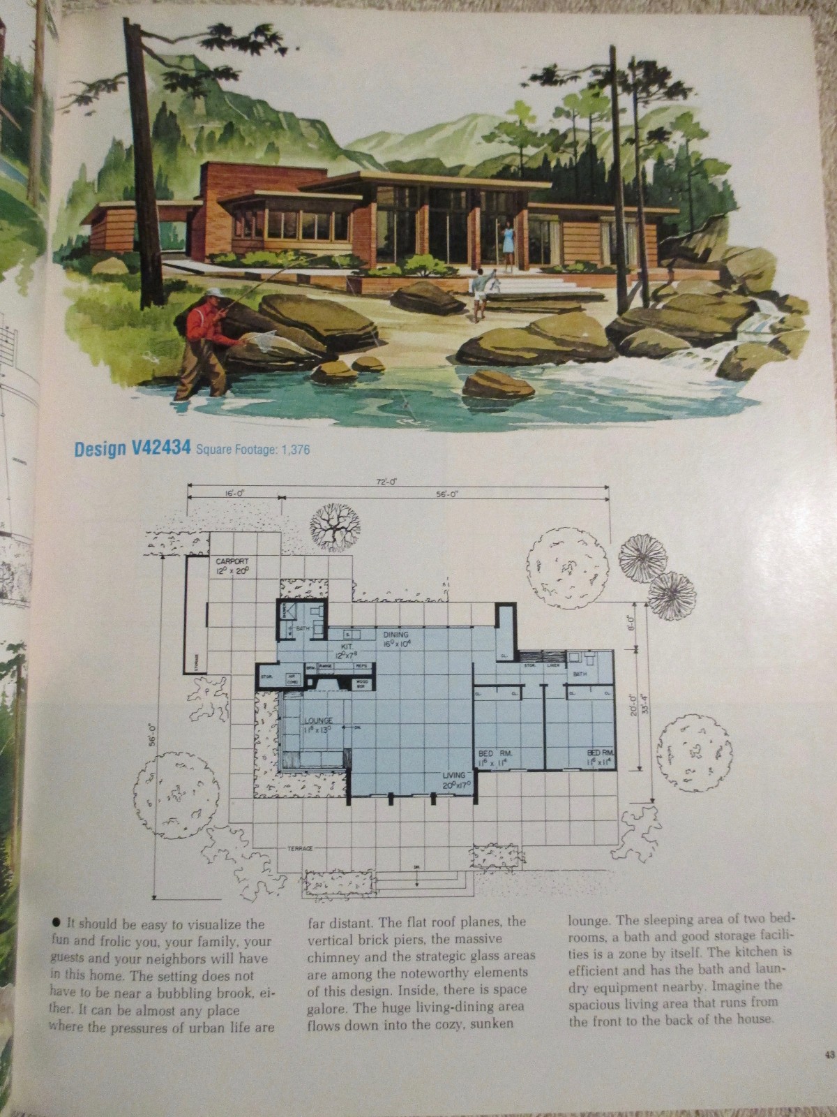 1991 Home Planners VACATION & SECOND HOMES plan book 258 designs Architecture
