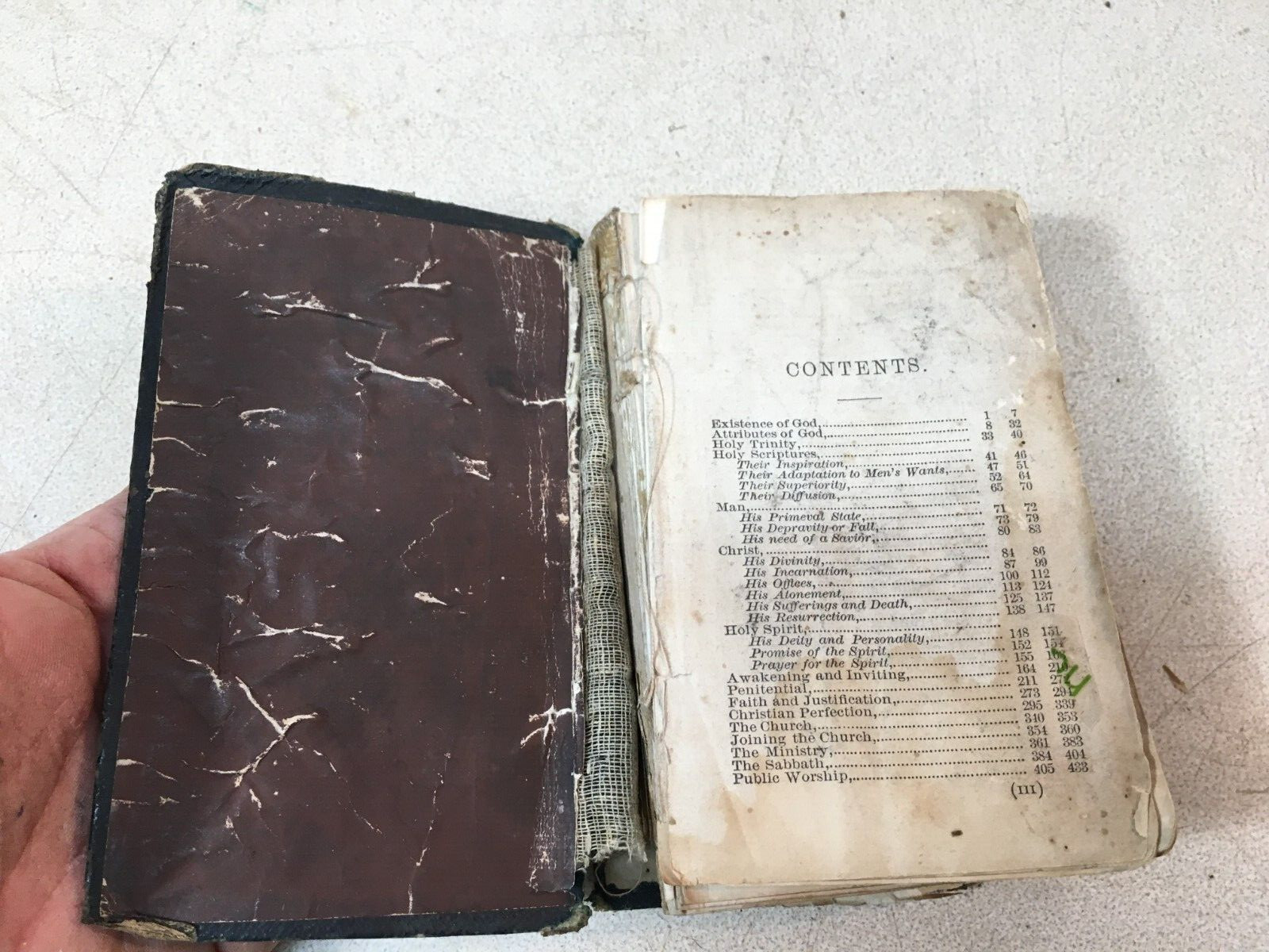Antique 1800s Pocket HYMNIAL CHURCH CHOIR Small 4.5in Book
