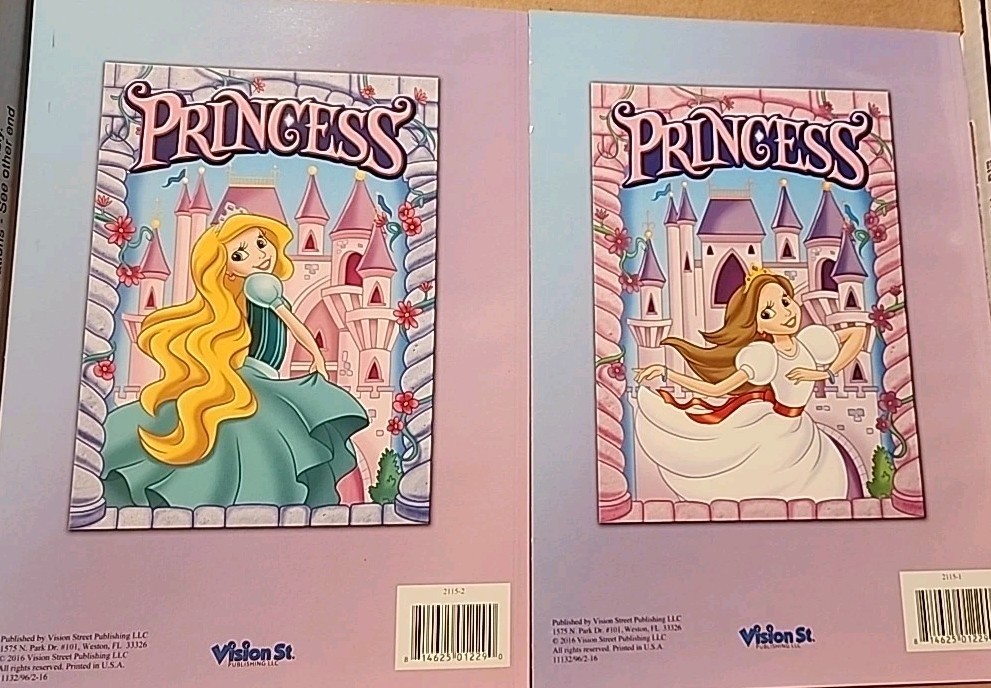 2 Pack PRINCESS Fun Coloring & Activities Colorful Book 96 Pages BRAND NEW!