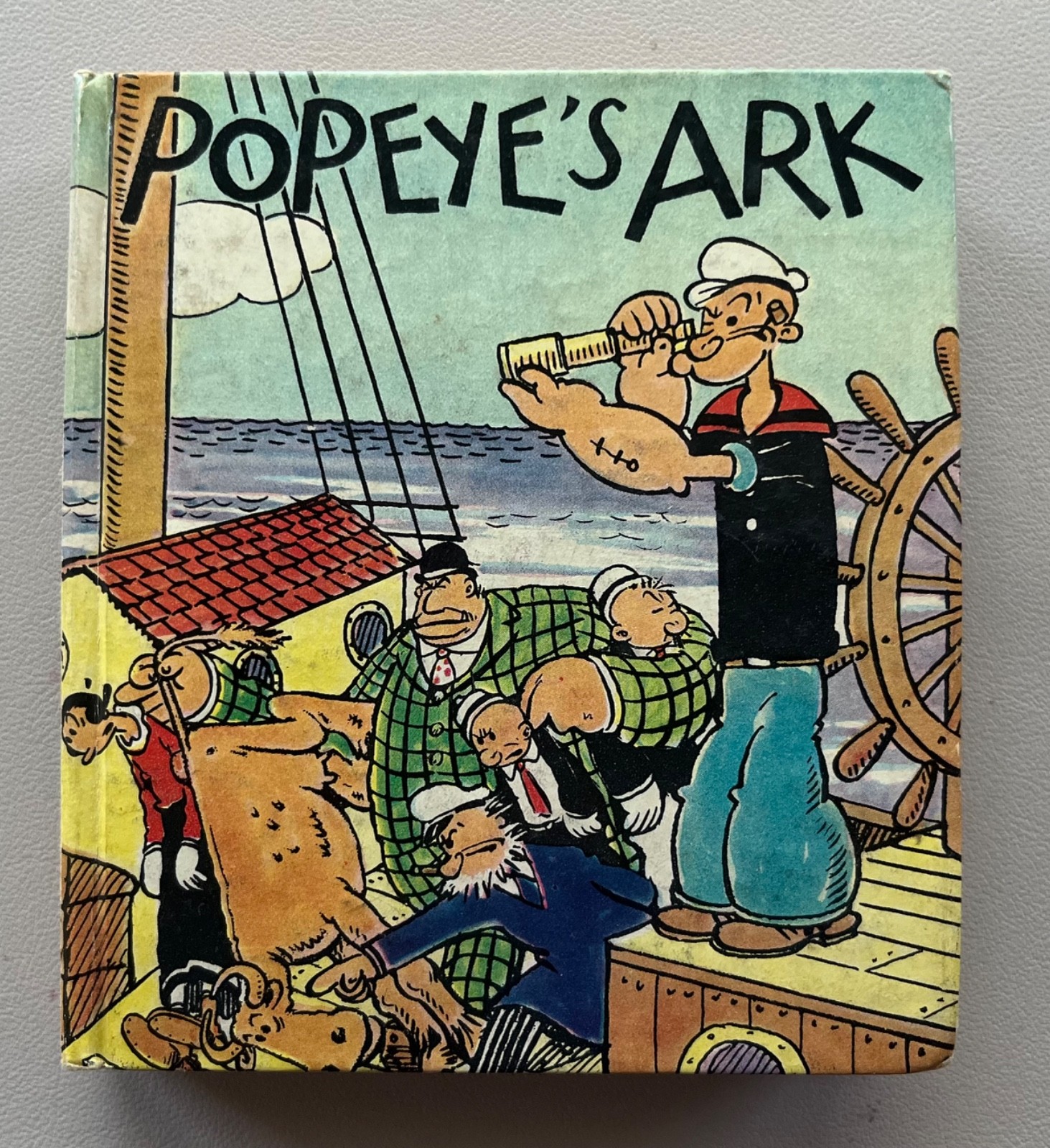 Popeye’s Ark, Saalfield Big Little Book #1117, Rare Hardcover, Very Fine+