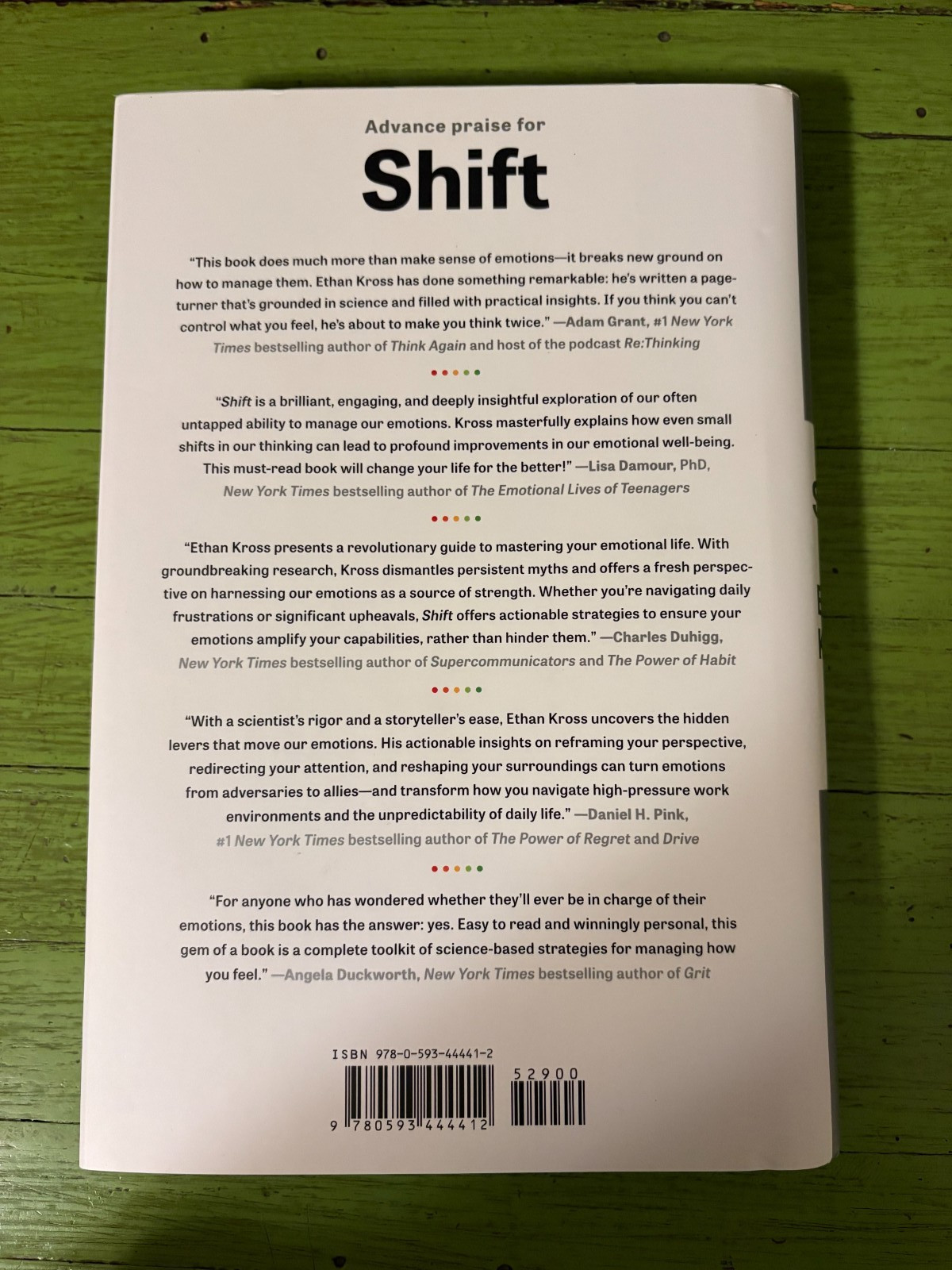 Ethan Kross Shift Managing Your Emotions Hard Cover Dust Jacket New