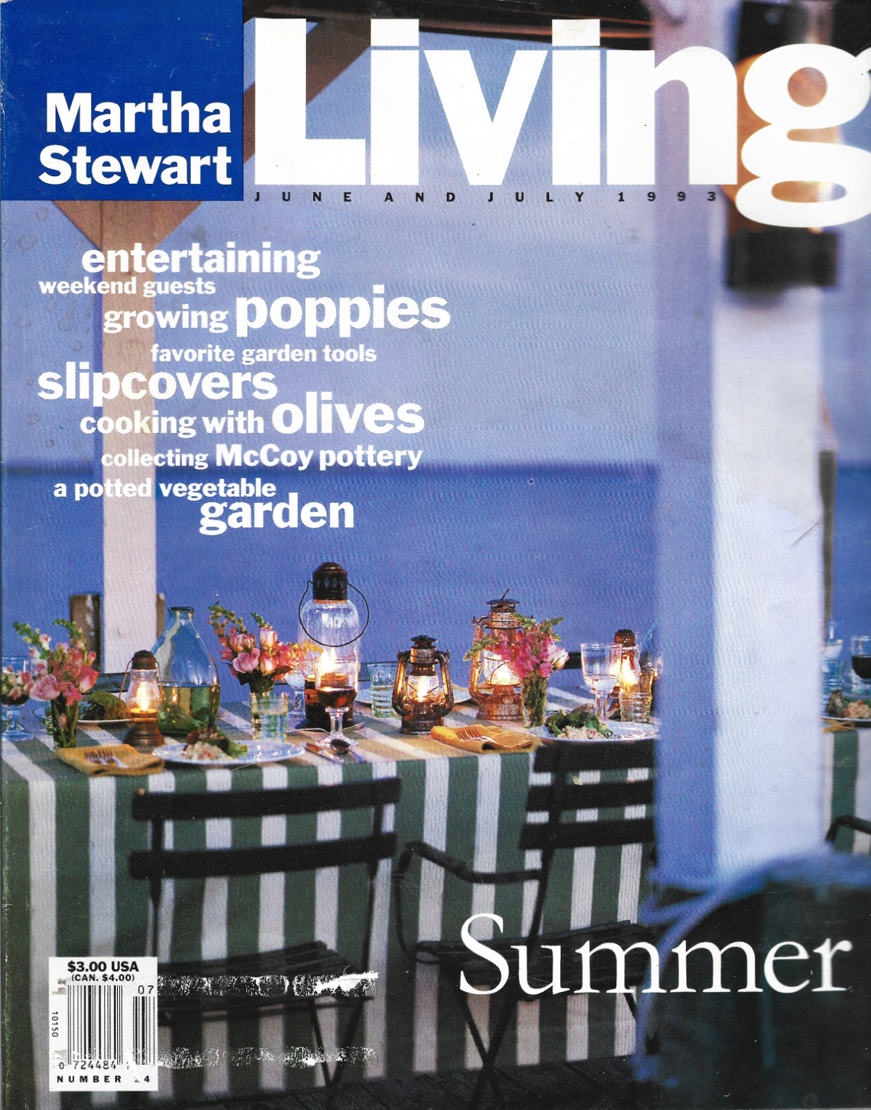 Martha Stewart Living Magazine August September 1993 Harvest Number 15 Excellent