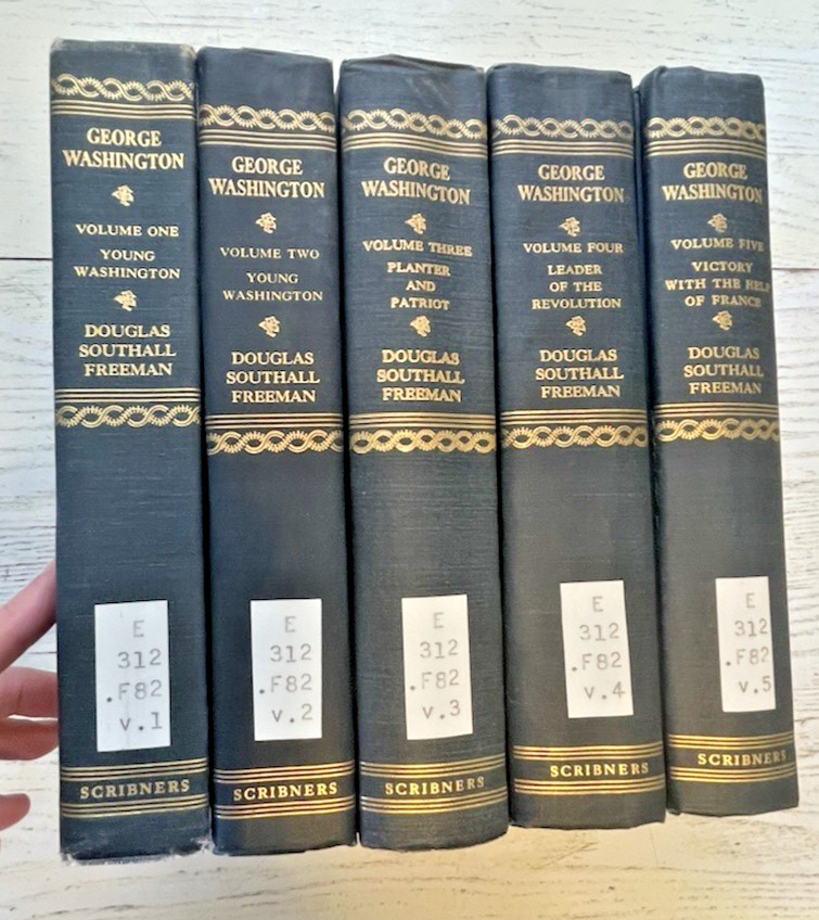 George Washington HC Books Douglas Freeman Biography Set 1948 Vol 1 2 3 4 5