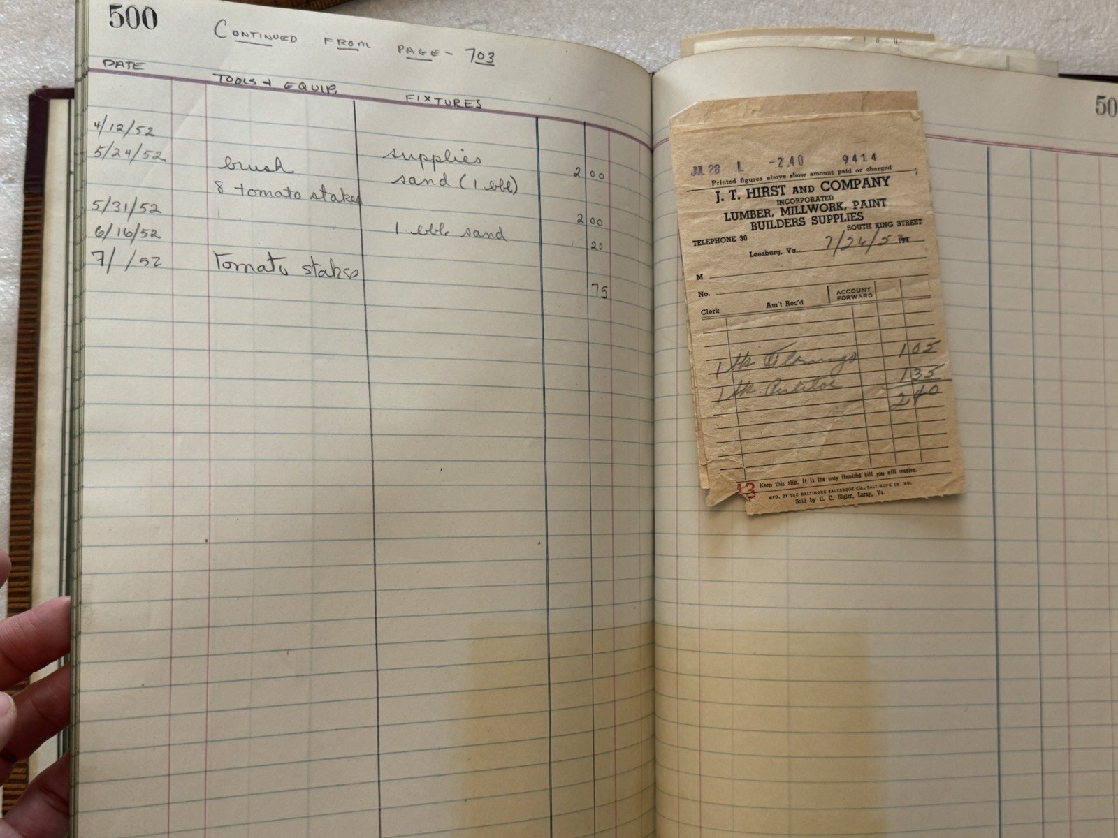 Circa 1880s Antique Mostly Unused Ledger Journal 600+ Pages Medairy & Bowers