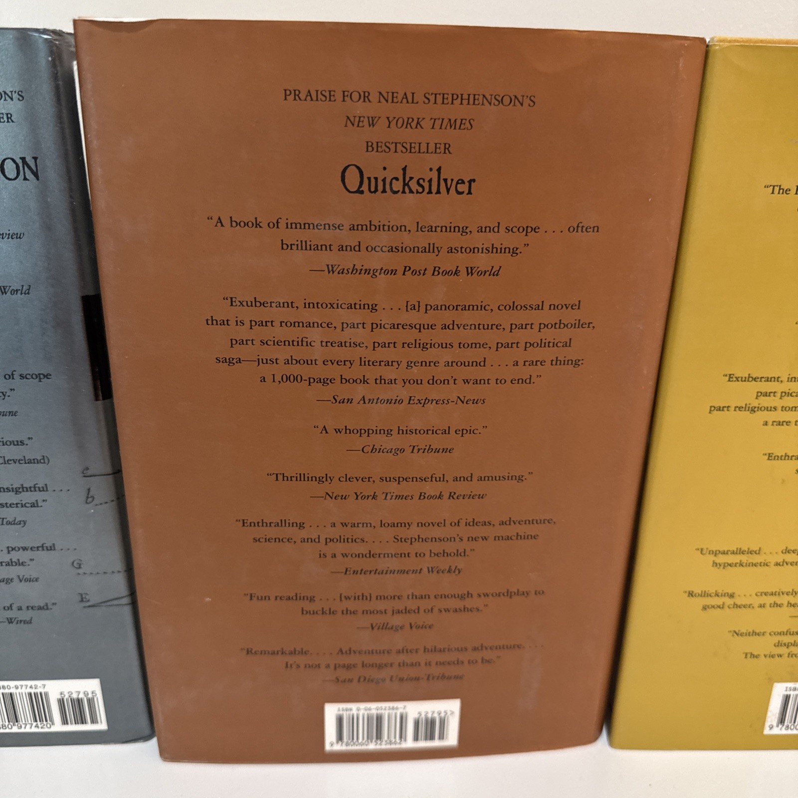 Lot of 3 The Baroque Cycle Series Neal Stephenson HCDJ 1st Edition 1st Print