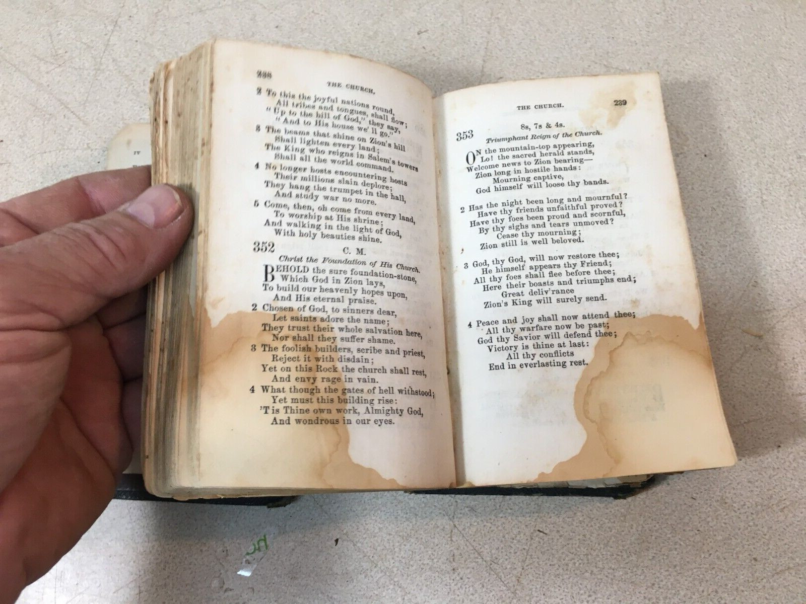 Antique 1800s Pocket HYMNIAL CHURCH CHOIR Small 4.5in Book