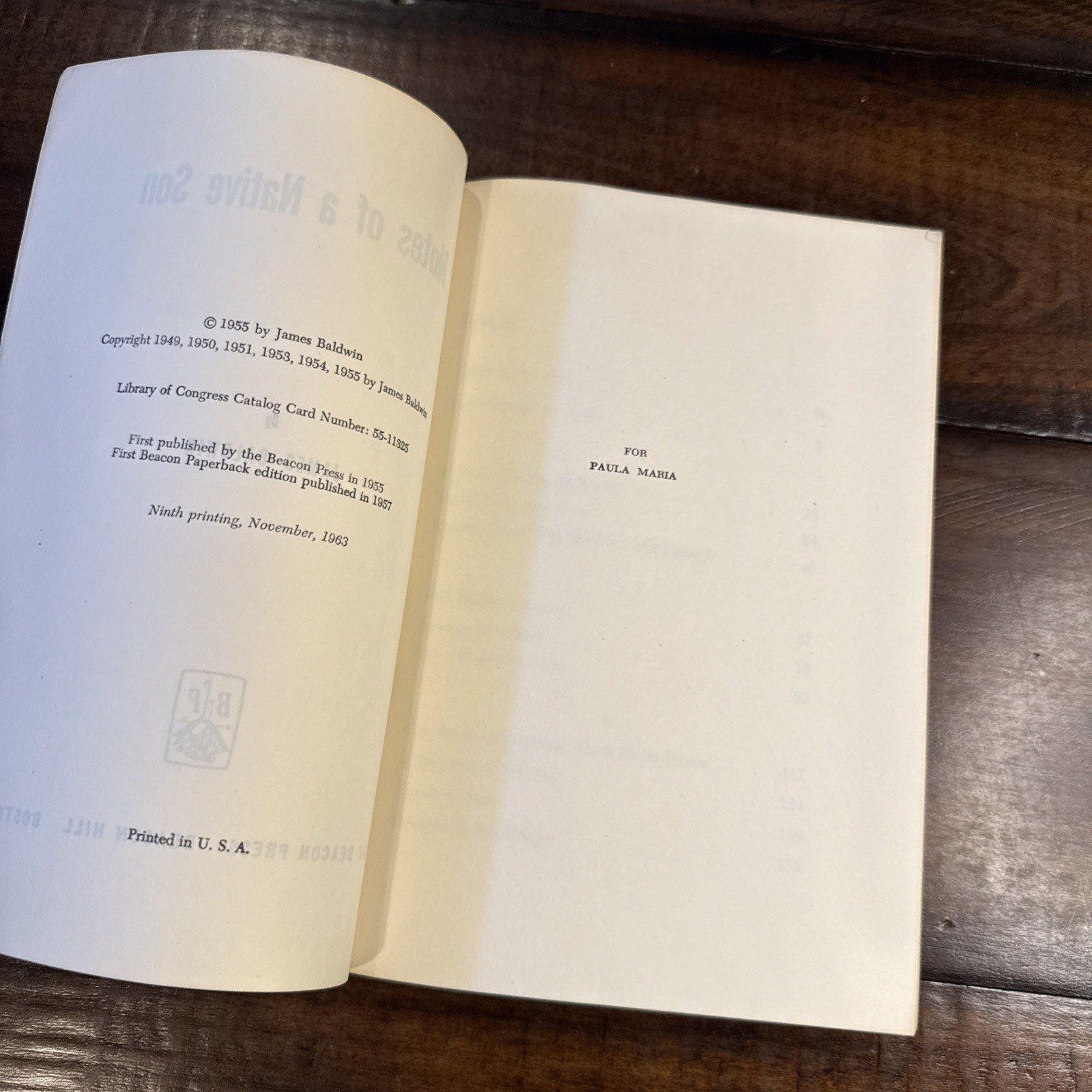 Notes Of A Native Son, By James Baldwin Beacon Books (1963) African-Americans