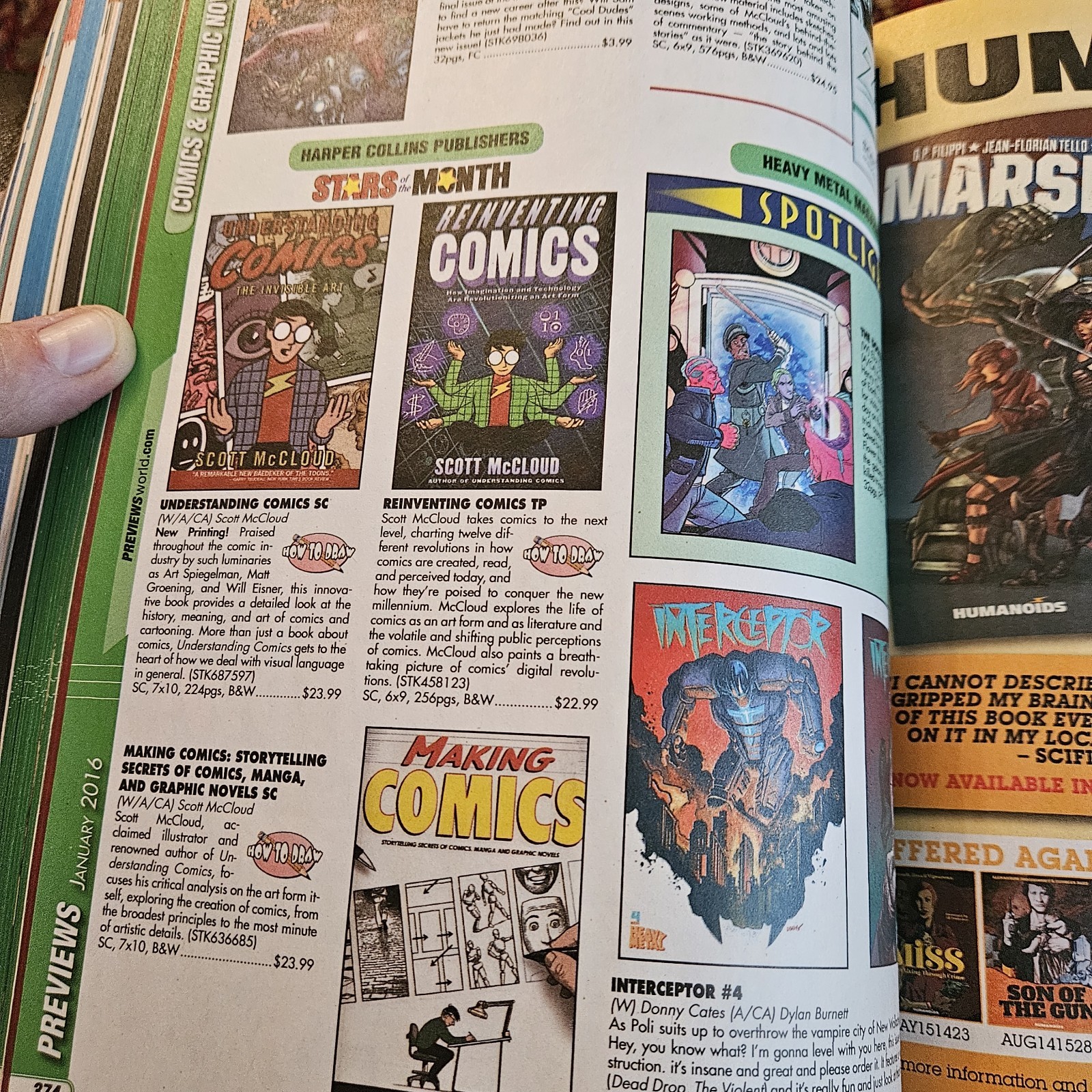 PREVIEWS THE COMIC SHOP CATALOG MAGAZINE 328 JAN 2016 MARVEL DC 600 PAGES -WB15