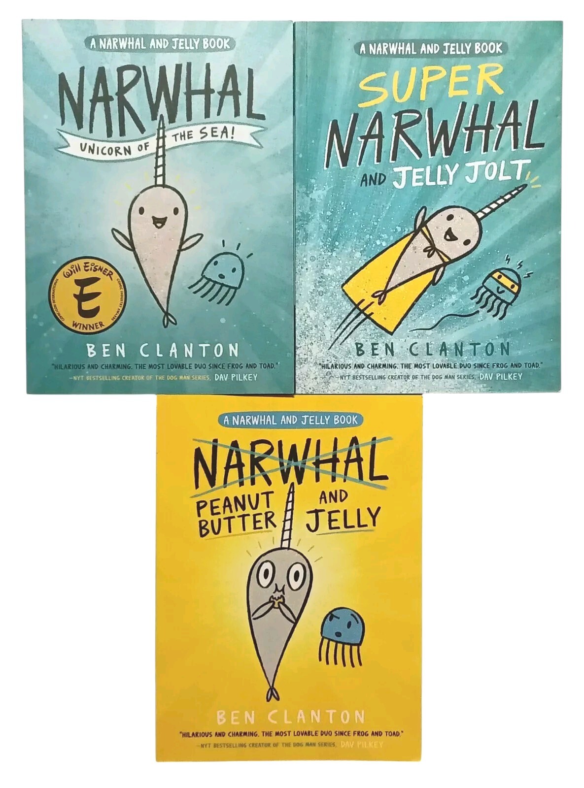 Narwhal and Jelly Box Set Books 1-3 by Ben Clanton Paperback Poster NOT Included